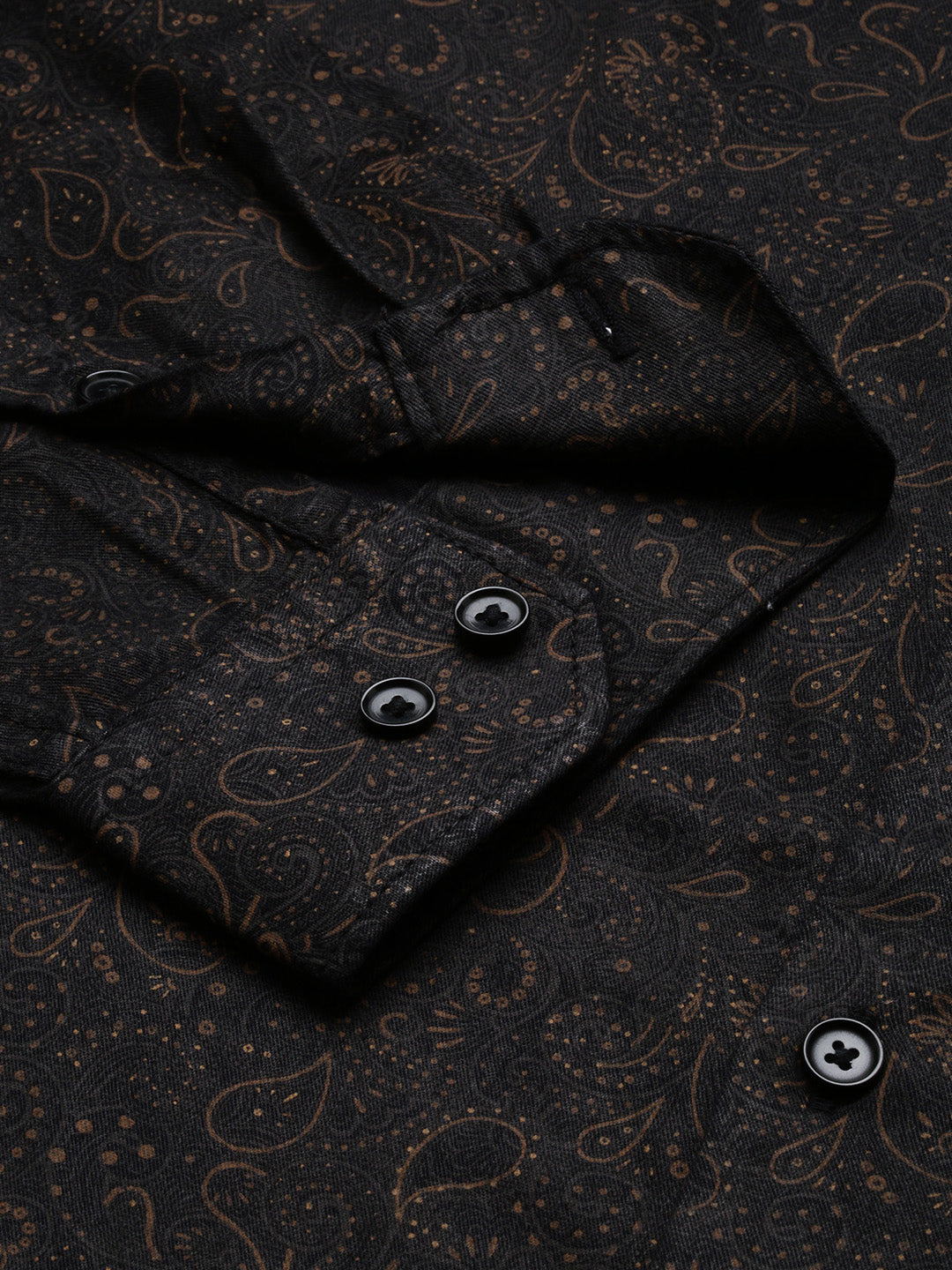 Men Black Printed Casual Shirt