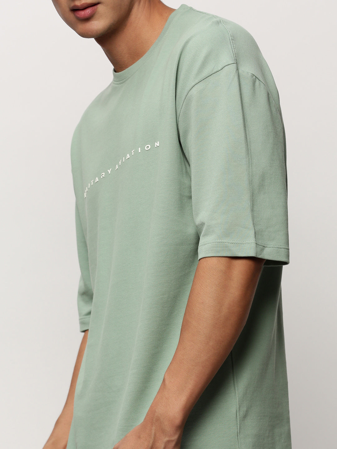 Men's Sea Green Round Neck T-Shirt & Shorts Co-Ords Set