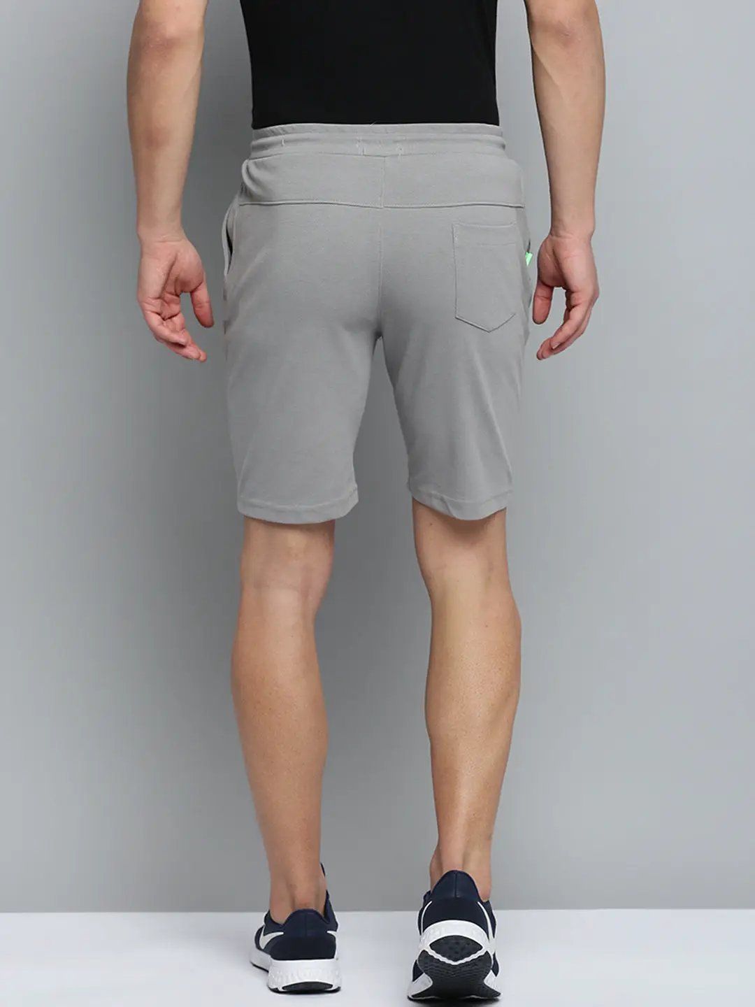 Men's Grey Solid Sports Shorts