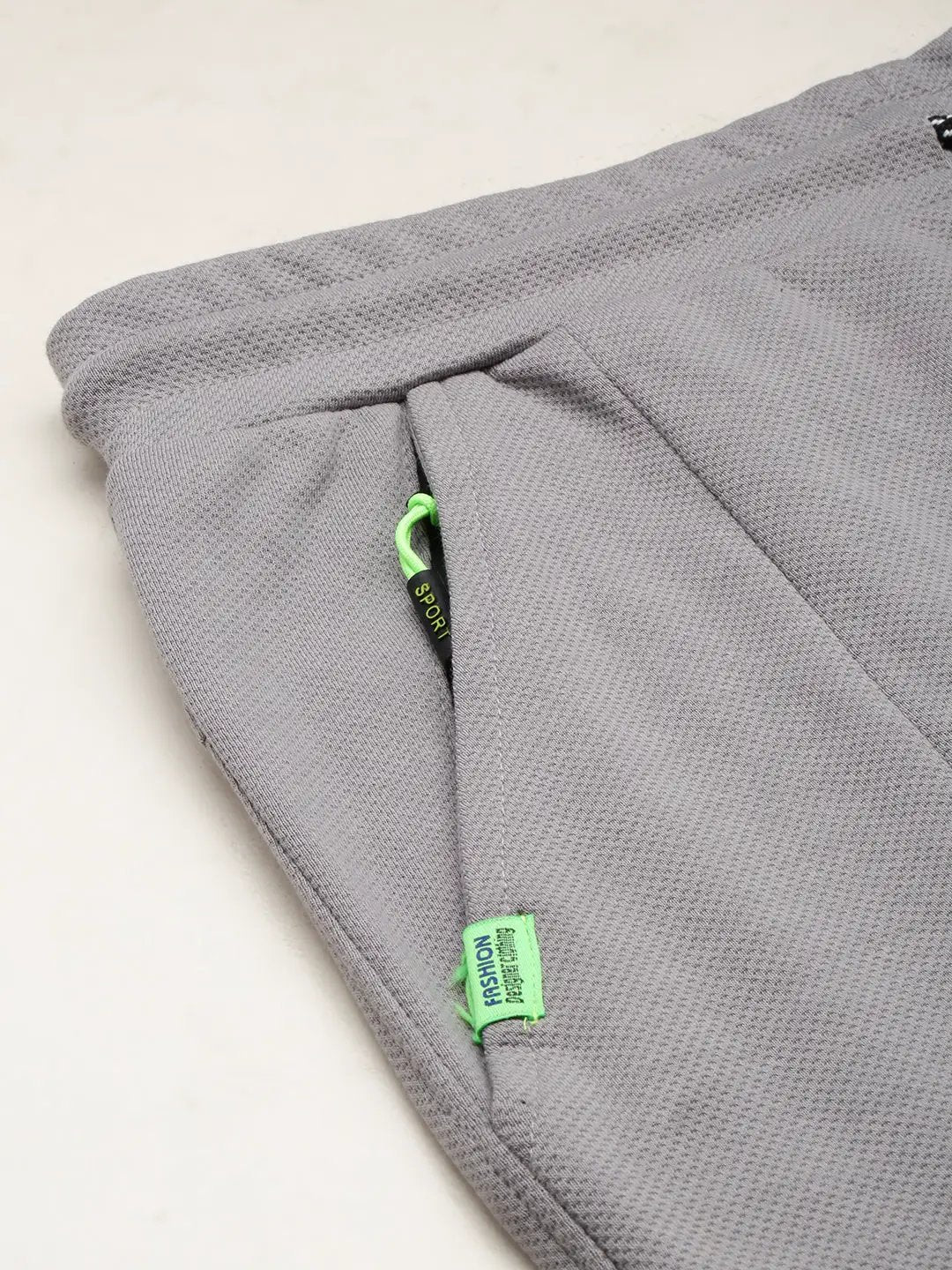 Men's Grey Solid Sports Shorts