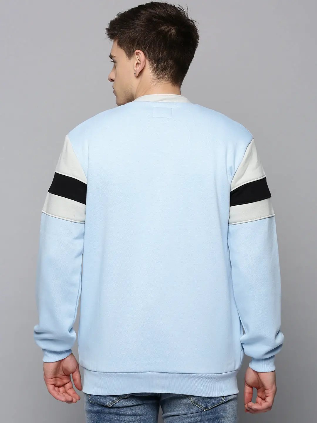 Men's Blue Colourblock Western Jacket