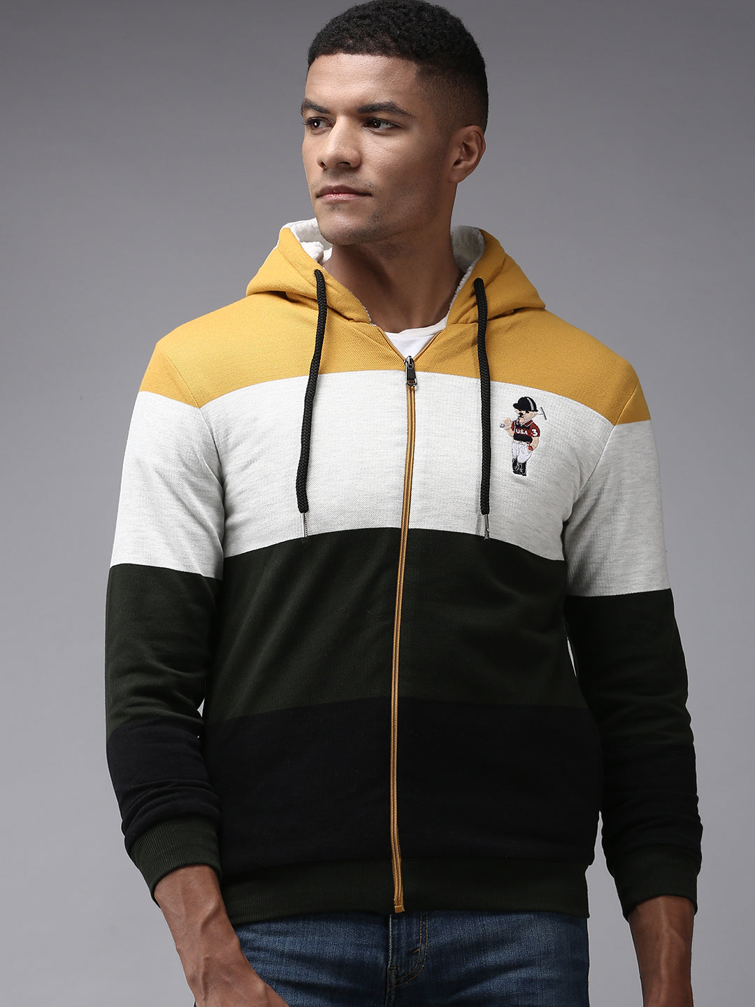 Men Multi Colourblock Sweatshirt