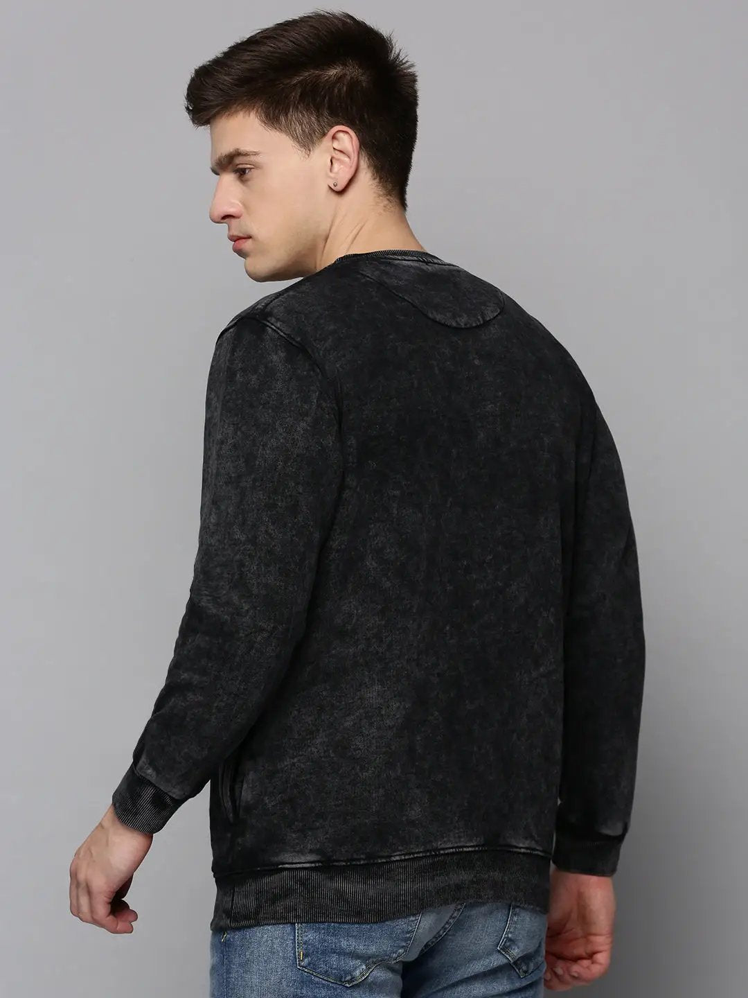 Men's Grey Printed Sweatshirt