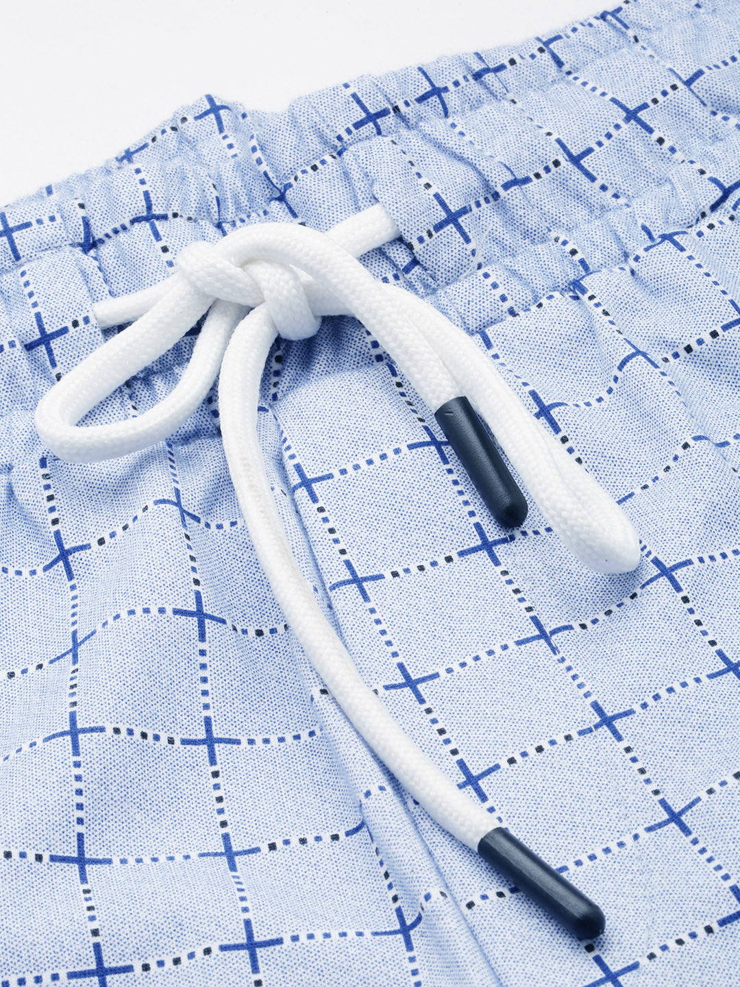 Men's Blue Printed Casual Co-Ords Set