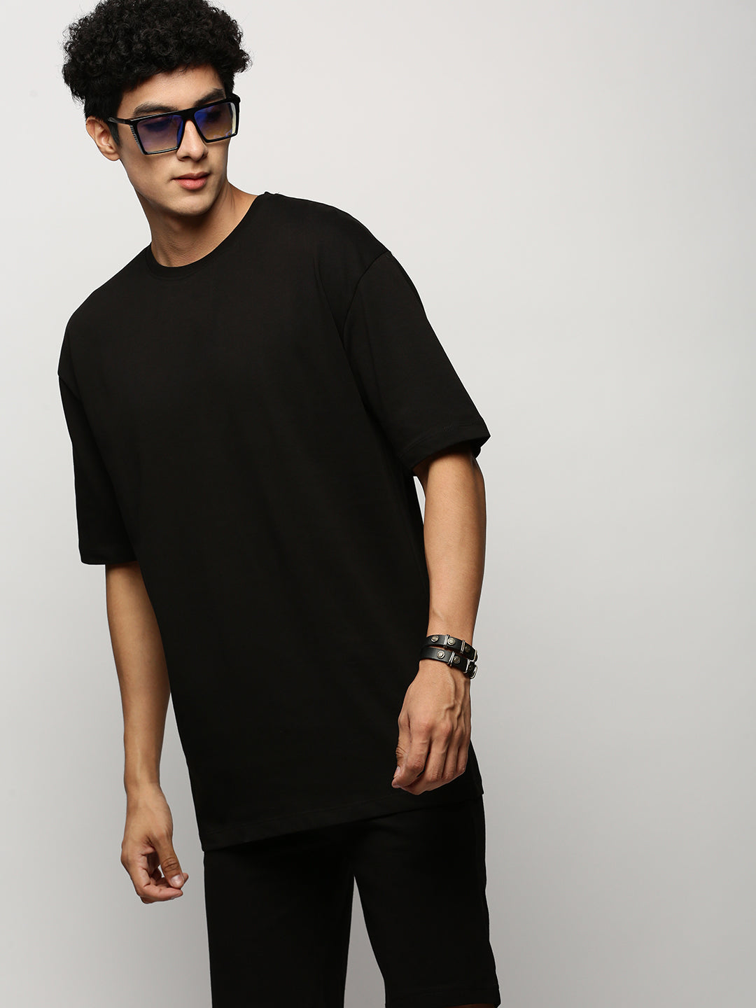 Men Black Solid Casual Co ords