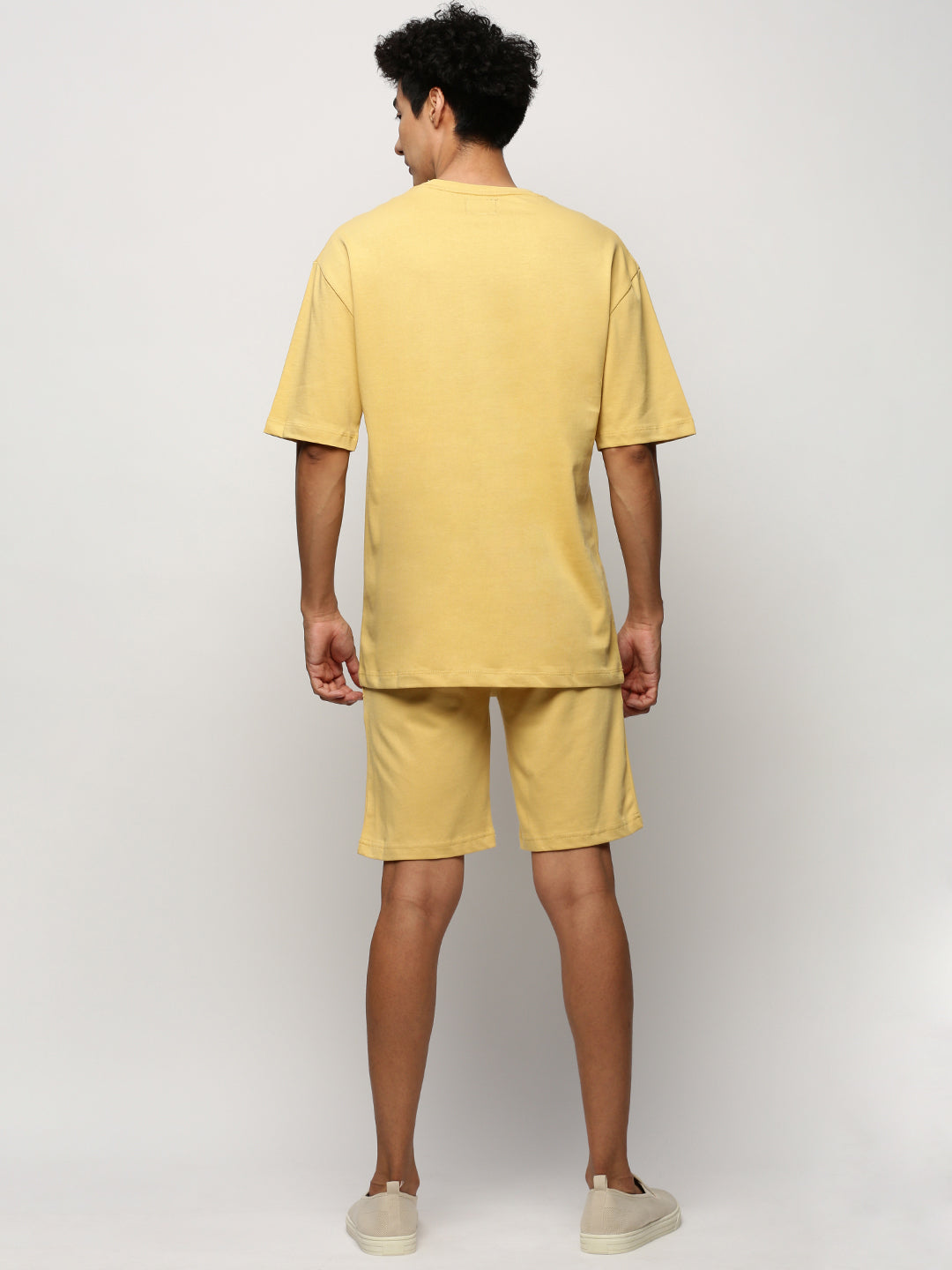 Men Yellow Solid Casual Co ords