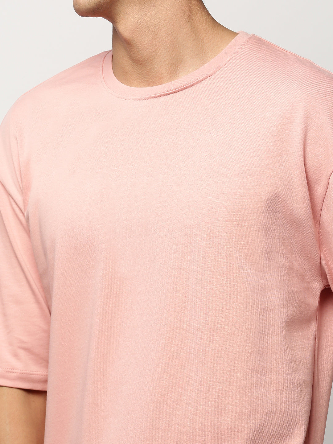 Men Peach Solid Casual Co ords