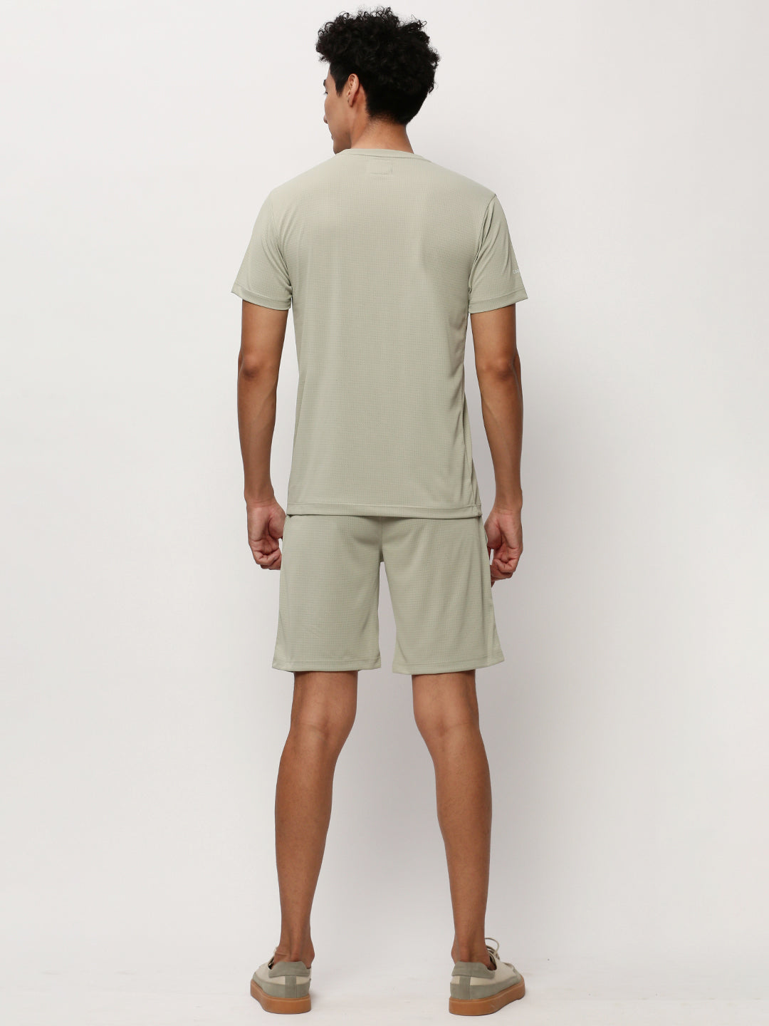 Men Green Solid Casual Co ords