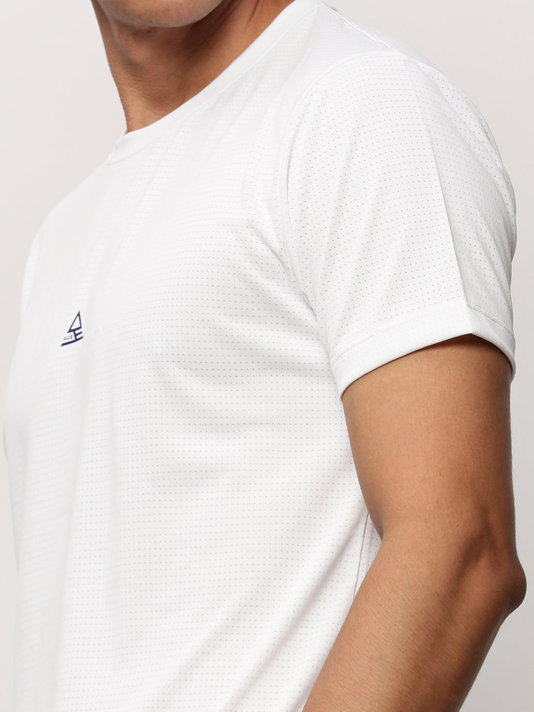 Men's White Self Design T-Shirt & Shorts Co-Ords