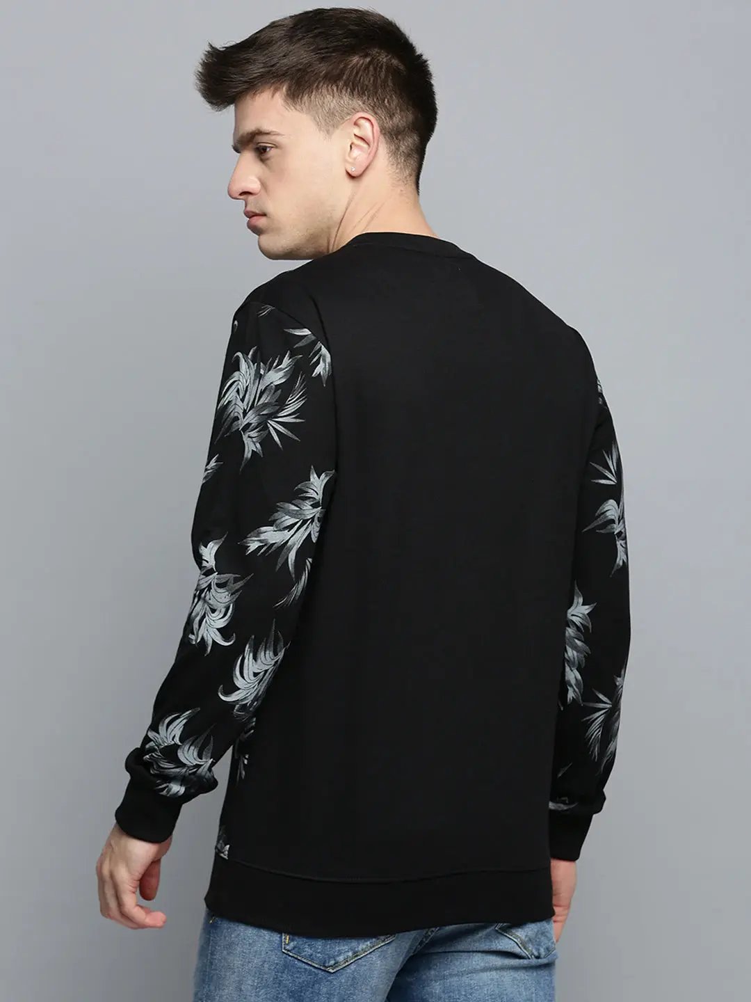 Men's Black Printed Casual Sweatshirt - from SHOWOFFFF