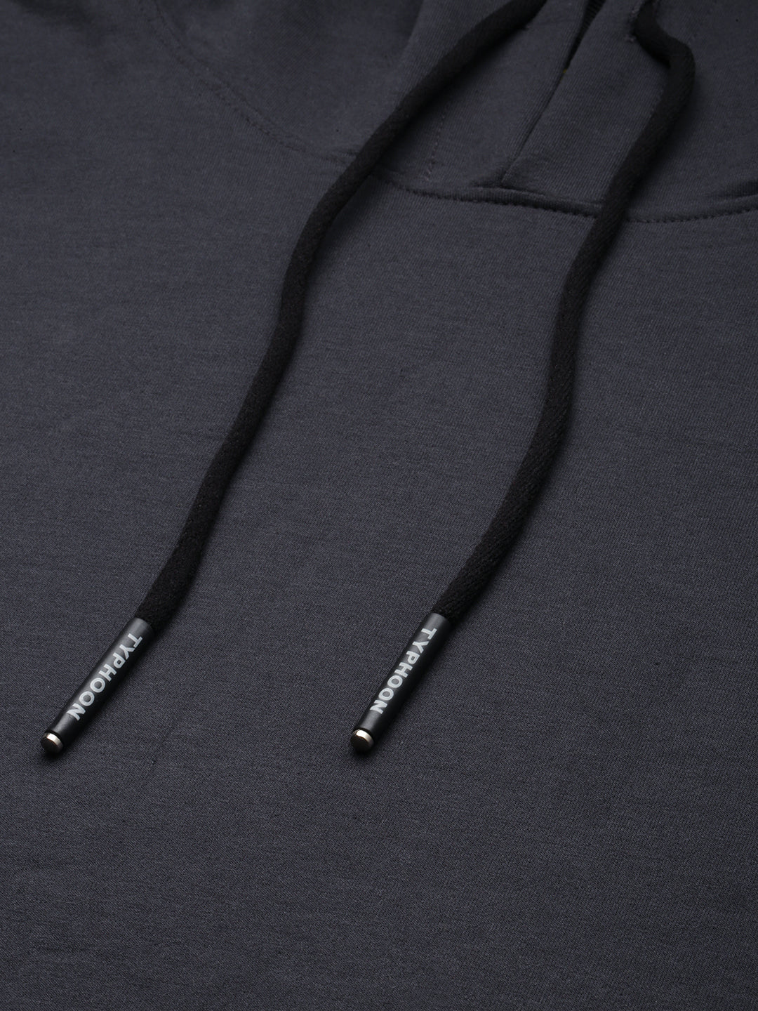 Men's Grey Solid Casual Hoodie