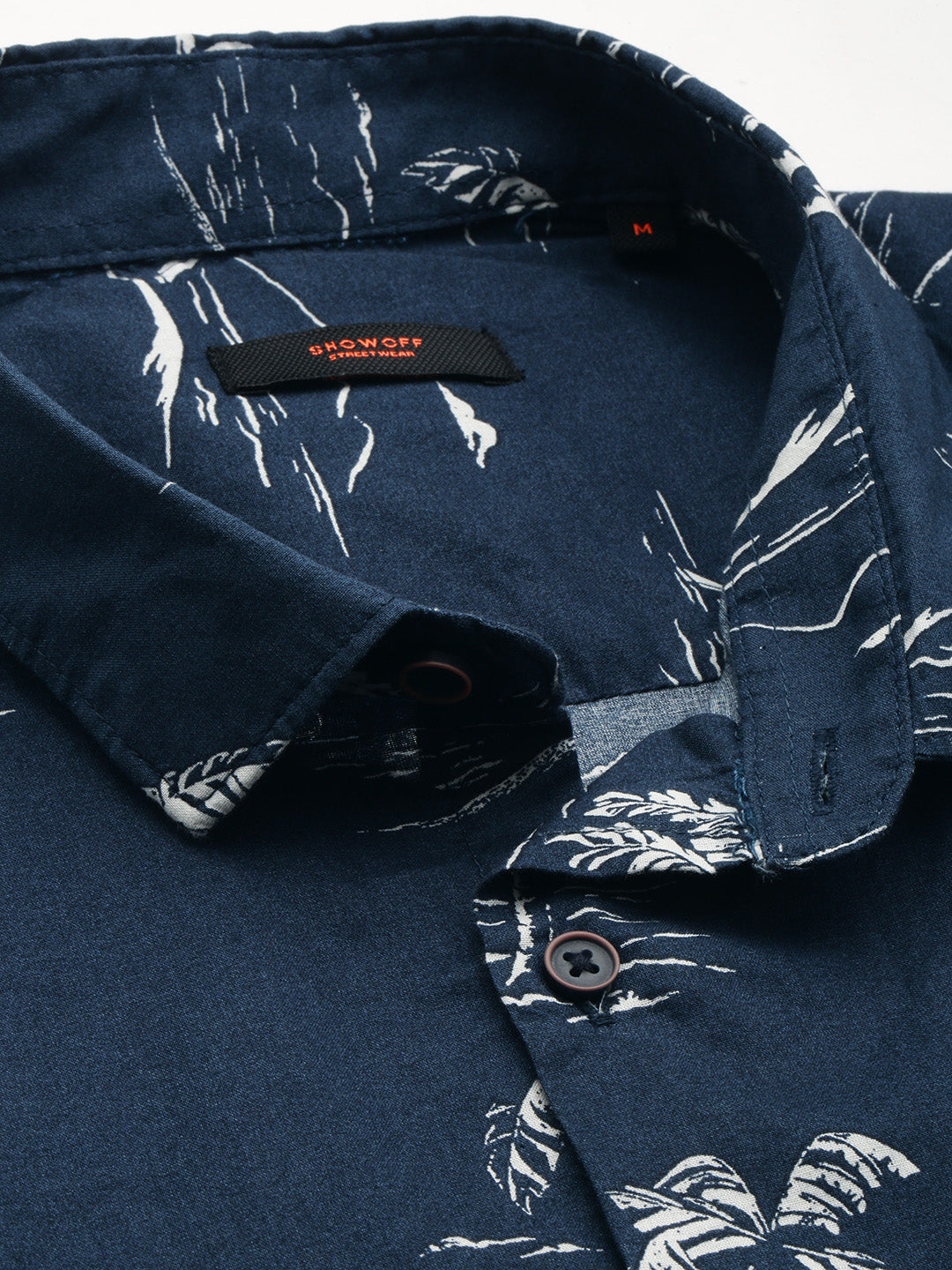 Men Navy Printed Casual Shirt