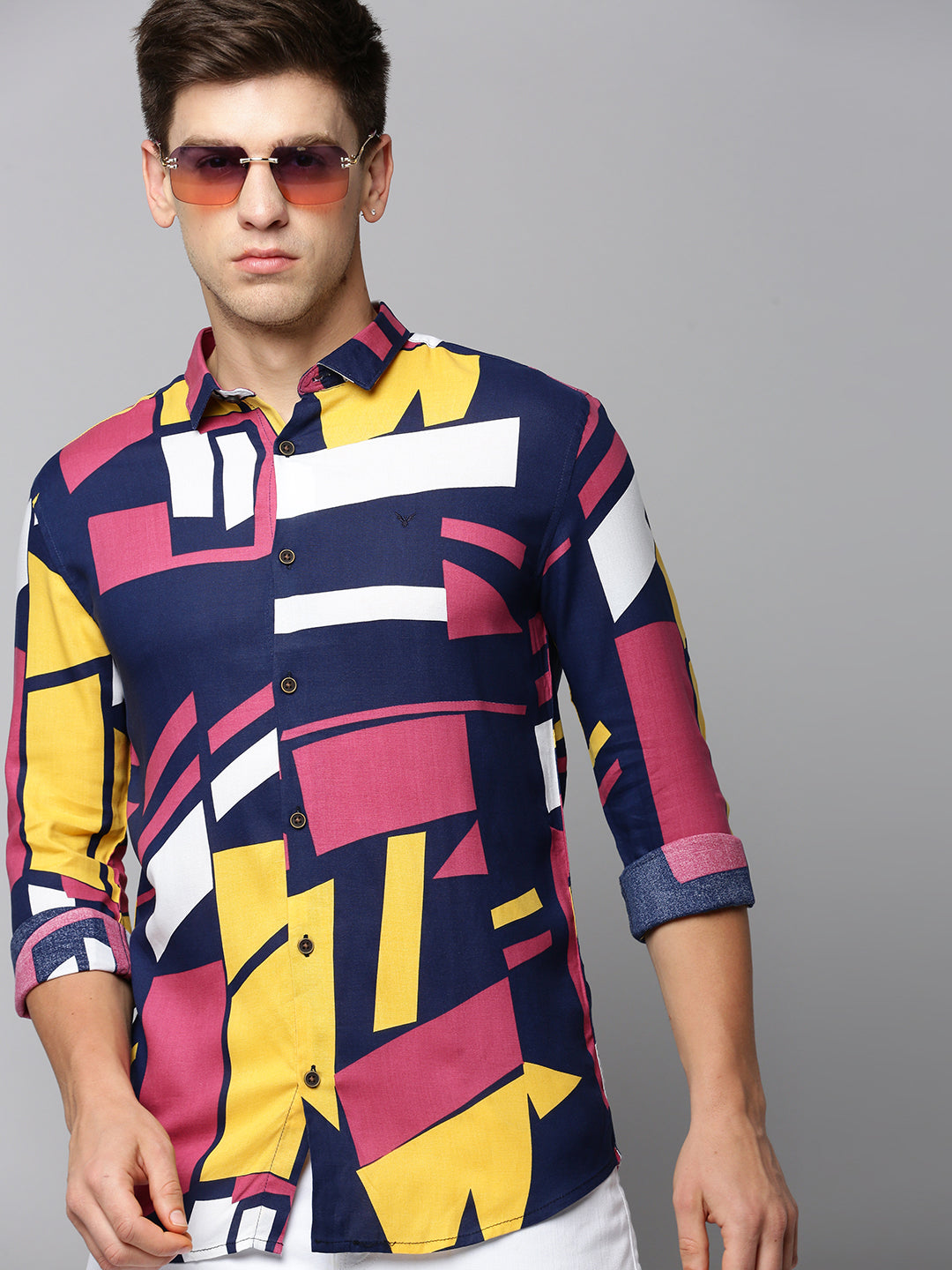 Men Multi Colourblock Casual Shirt