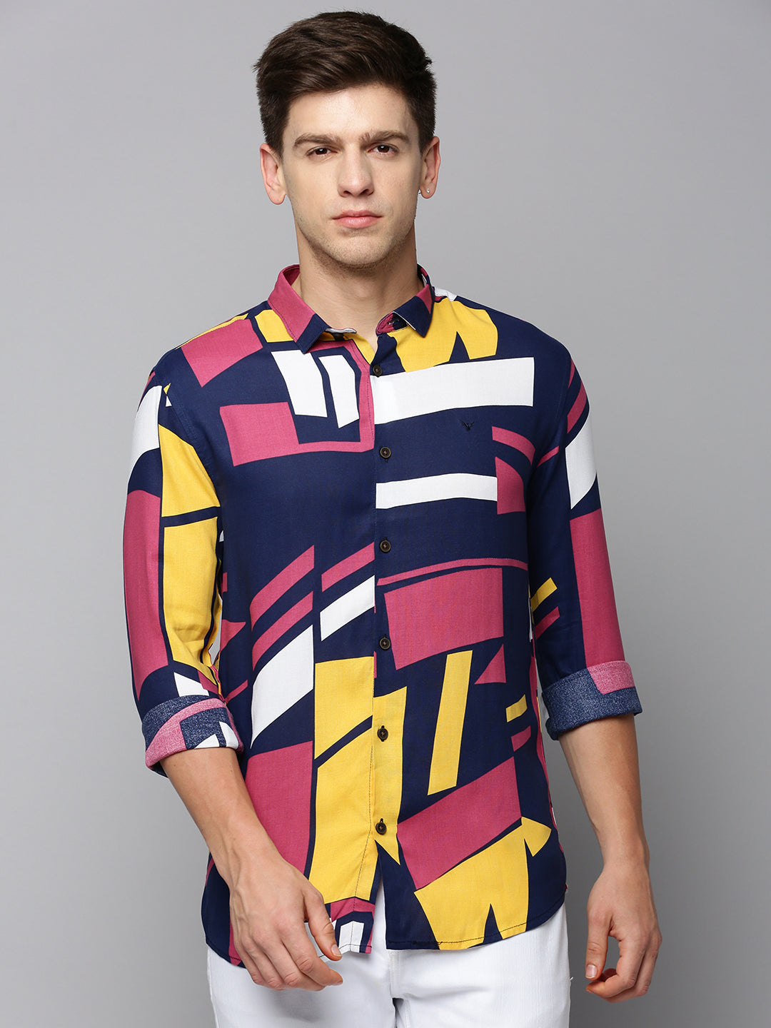 Men Multi Colourblock Casual Shirt