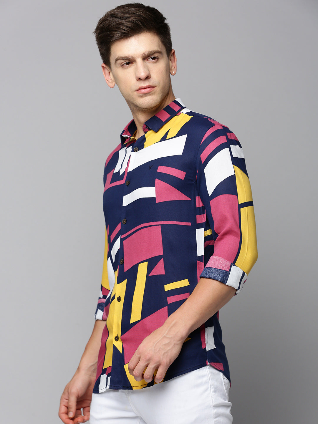 Men Multi Colourblock Casual Shirt