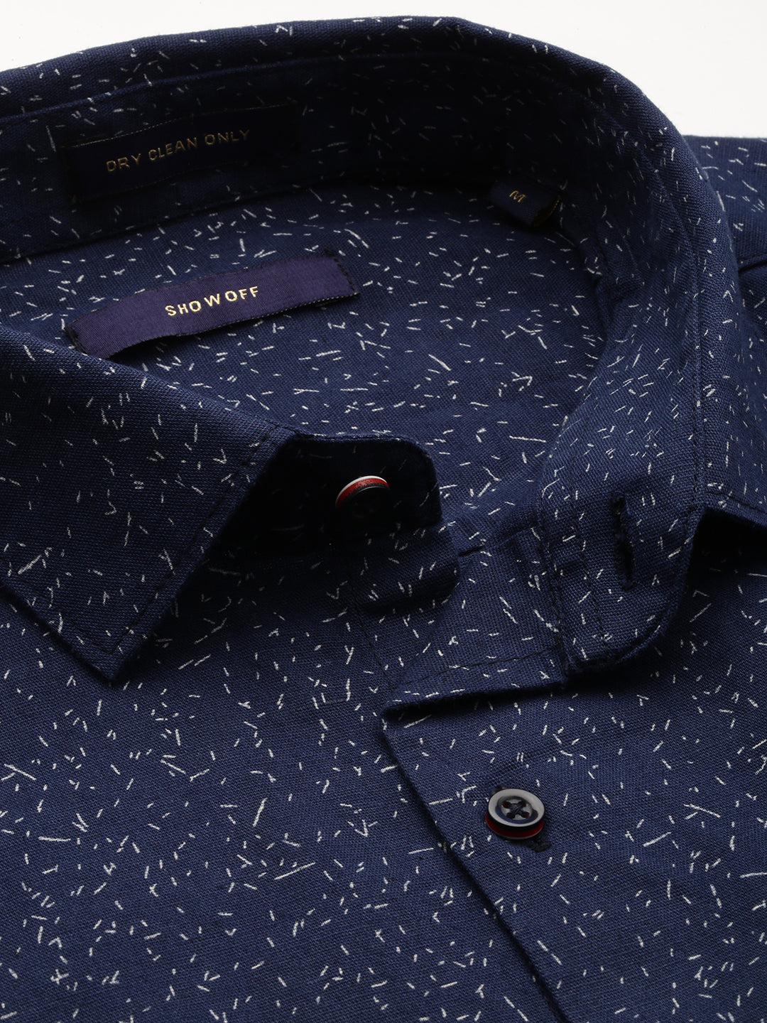 Men Navy Printed Casual Shirt