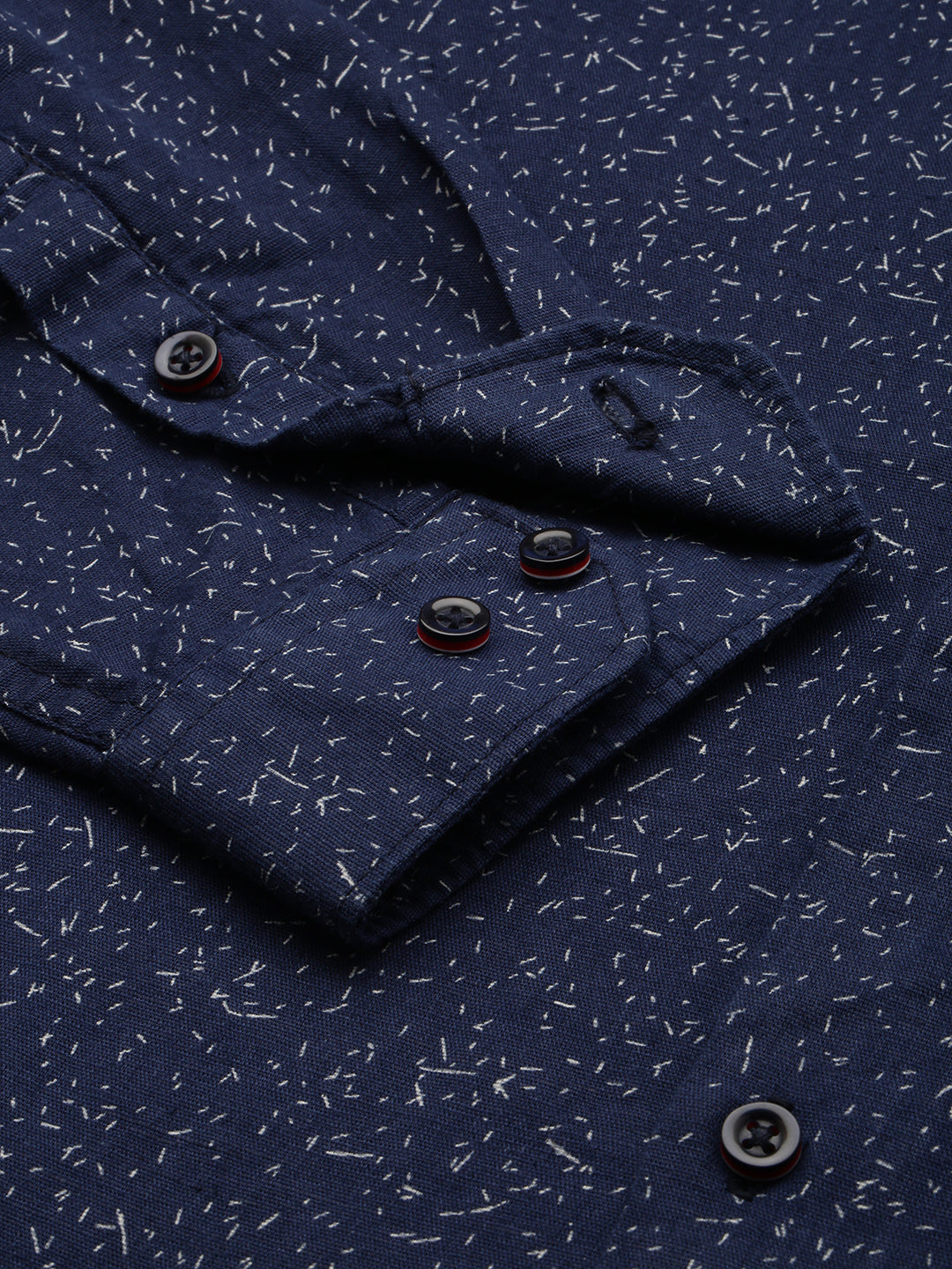 Men Navy Printed Casual Shirt