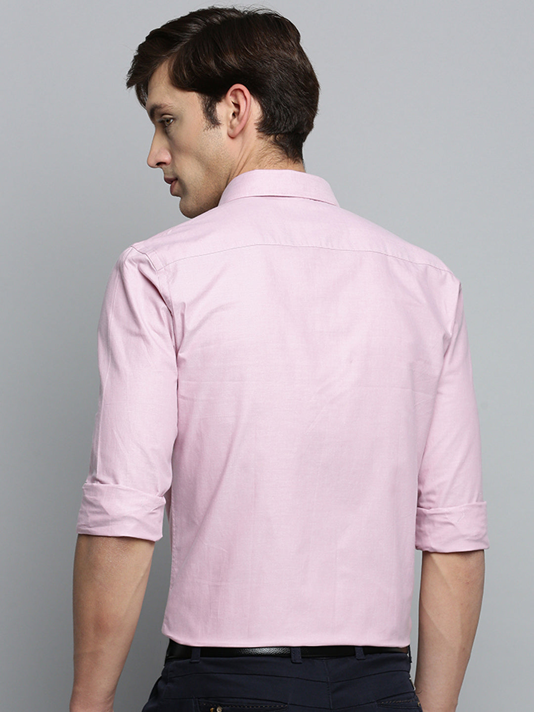 Men Pink Solid Formal Shirt