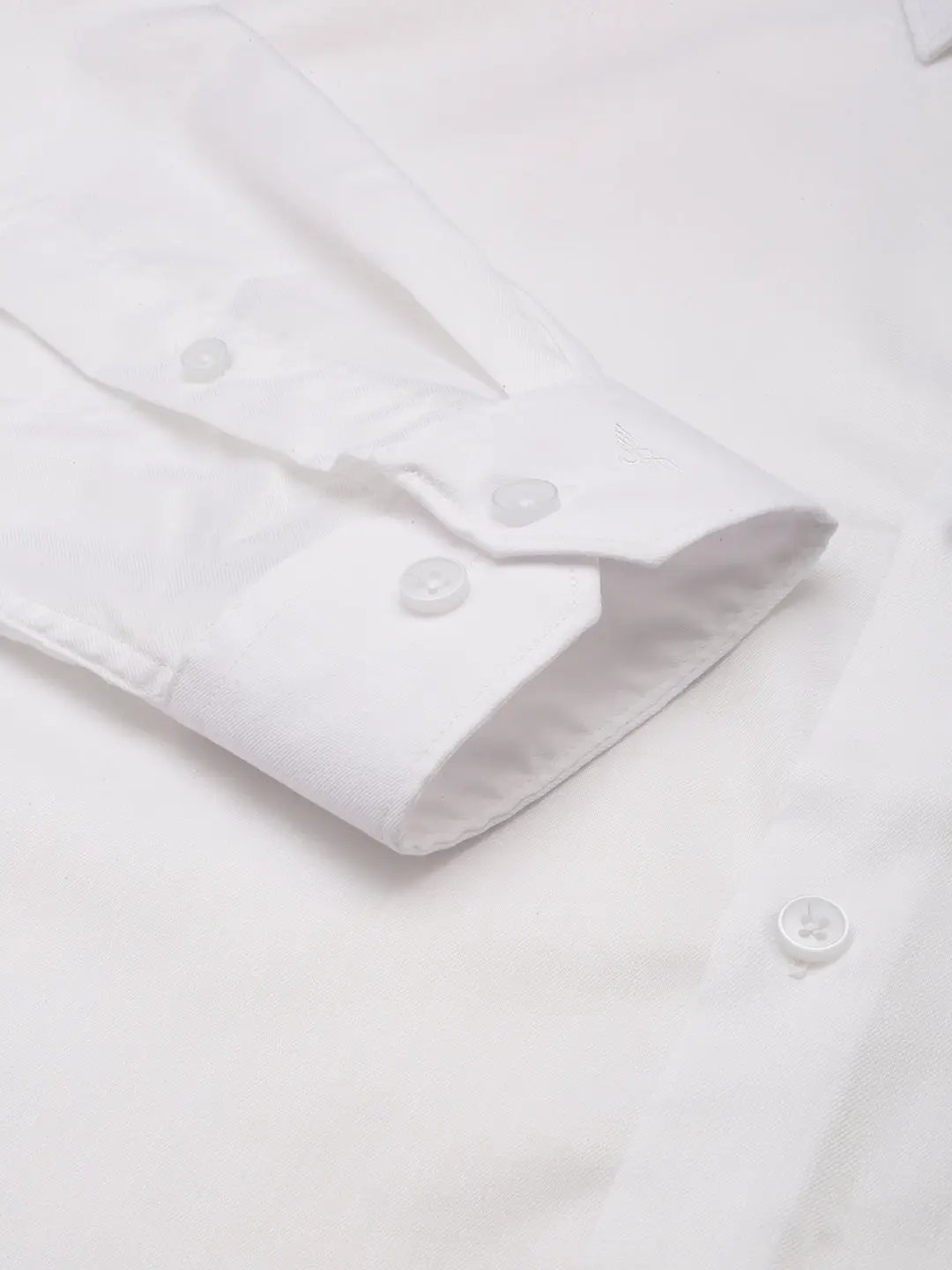 Men's White Solid Formal Shirt
