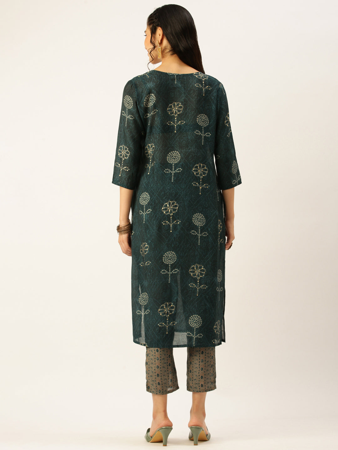 Women's Blue Printed Kurta Sets