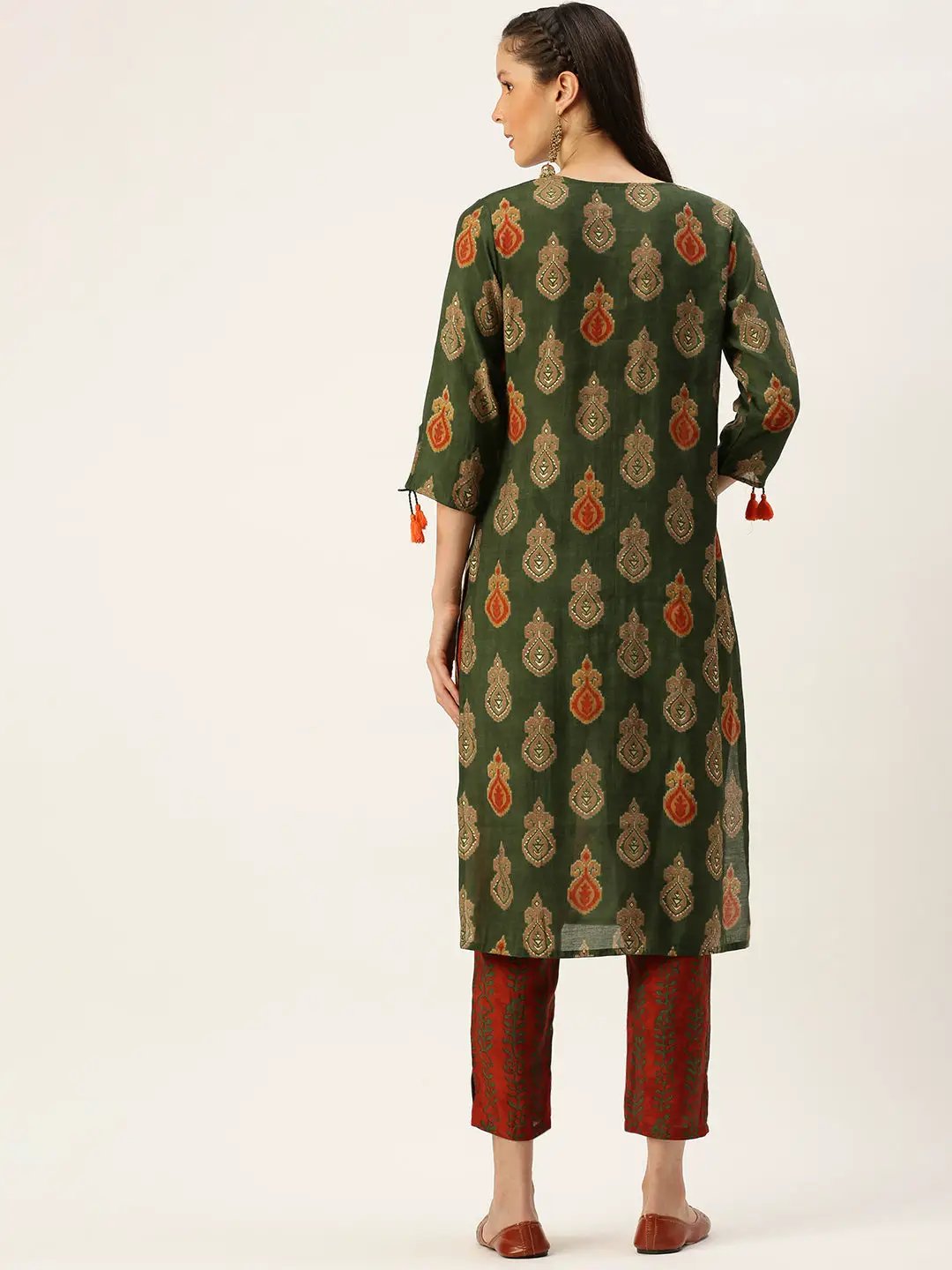 Women's Green Printed Kurta Sets