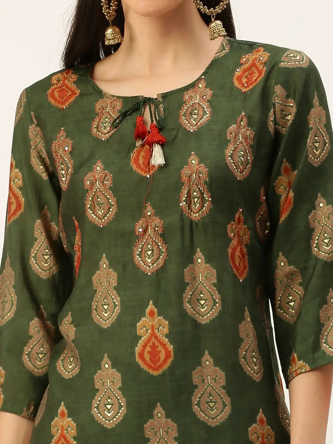 Women's Green Printed Kurta Sets