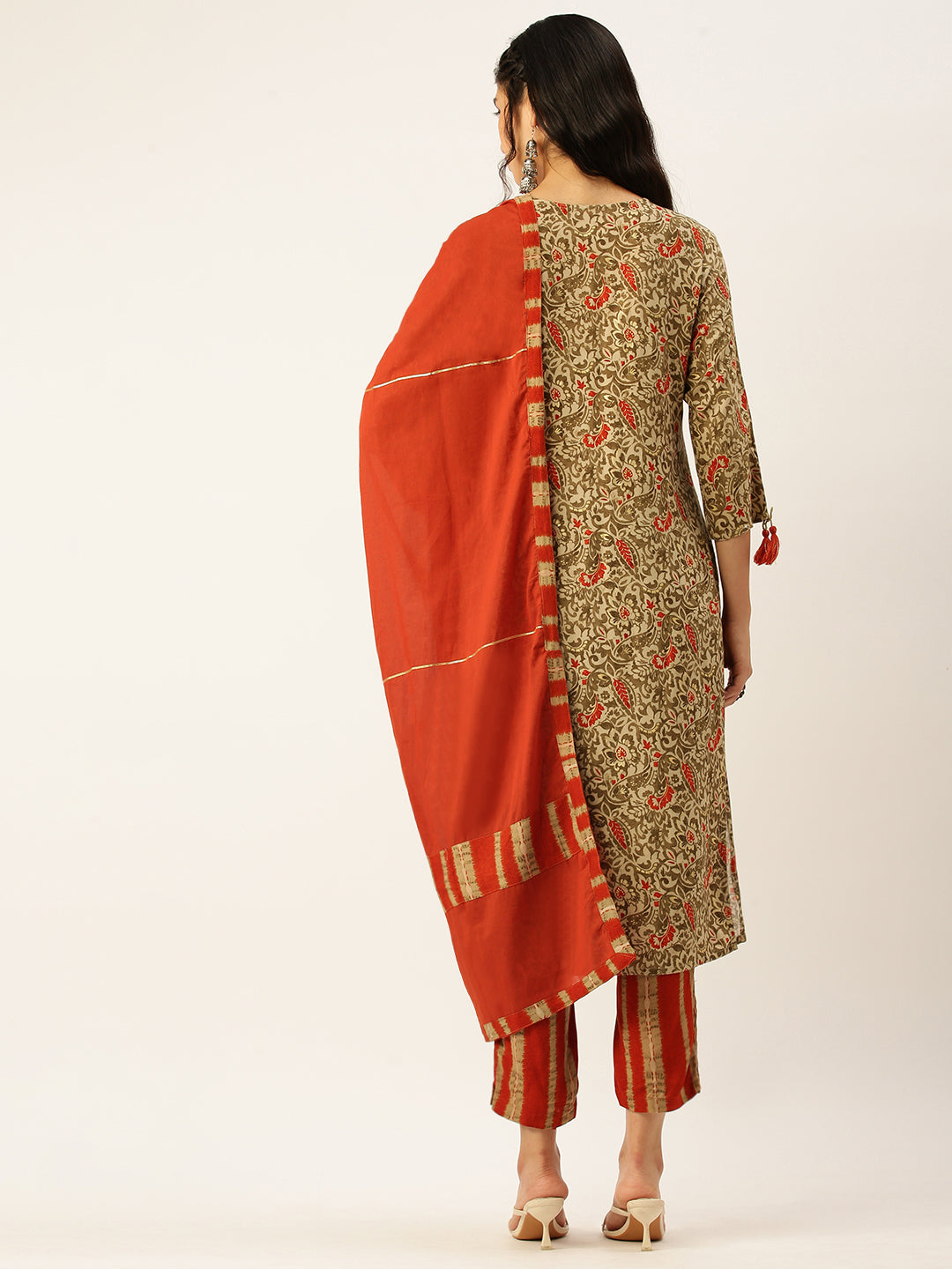 Women's Green Printed Kurta Sets