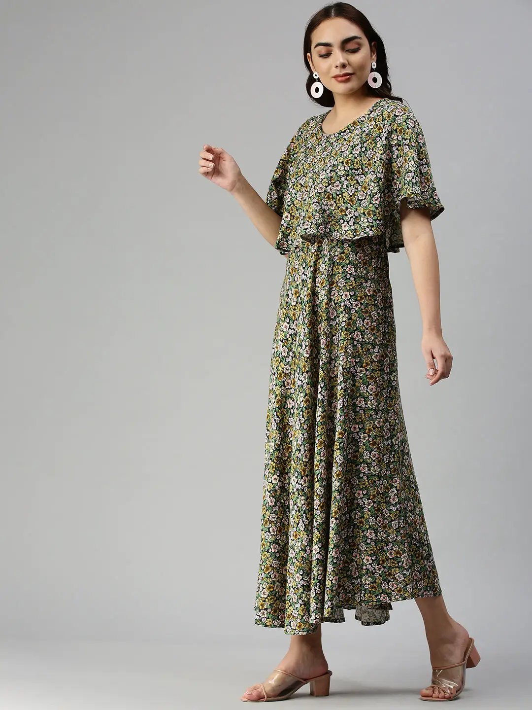 Women's Multi Printed Maxi Dress
