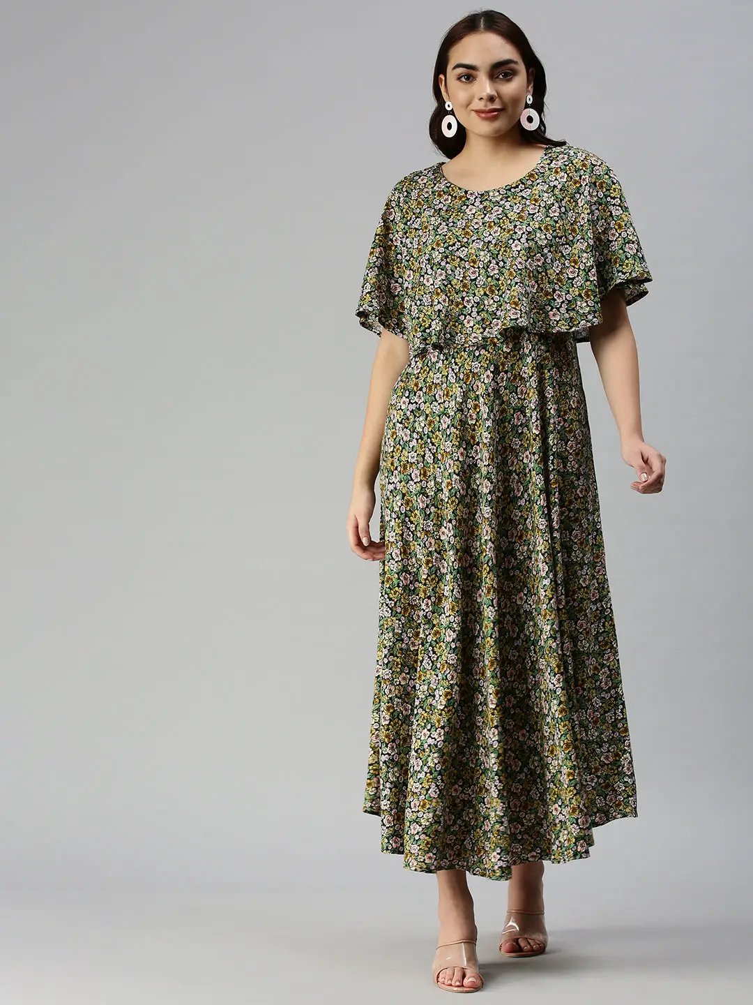 Women's Multi Printed Maxi Dress