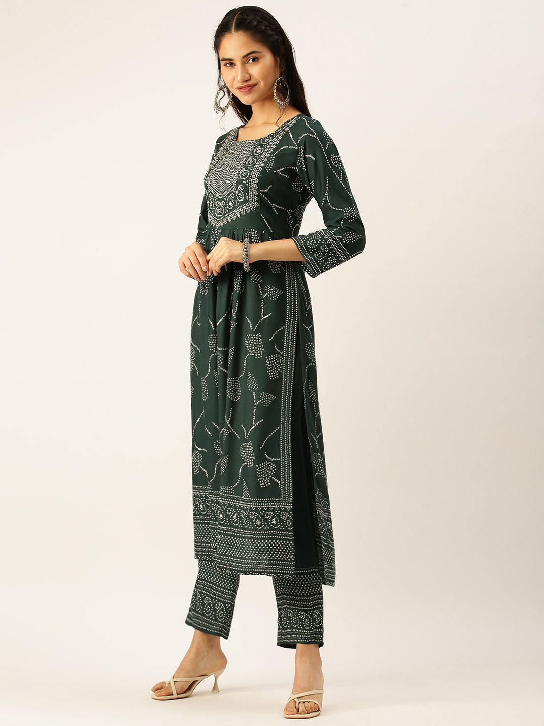 Women's Green Printed Kurta Sets