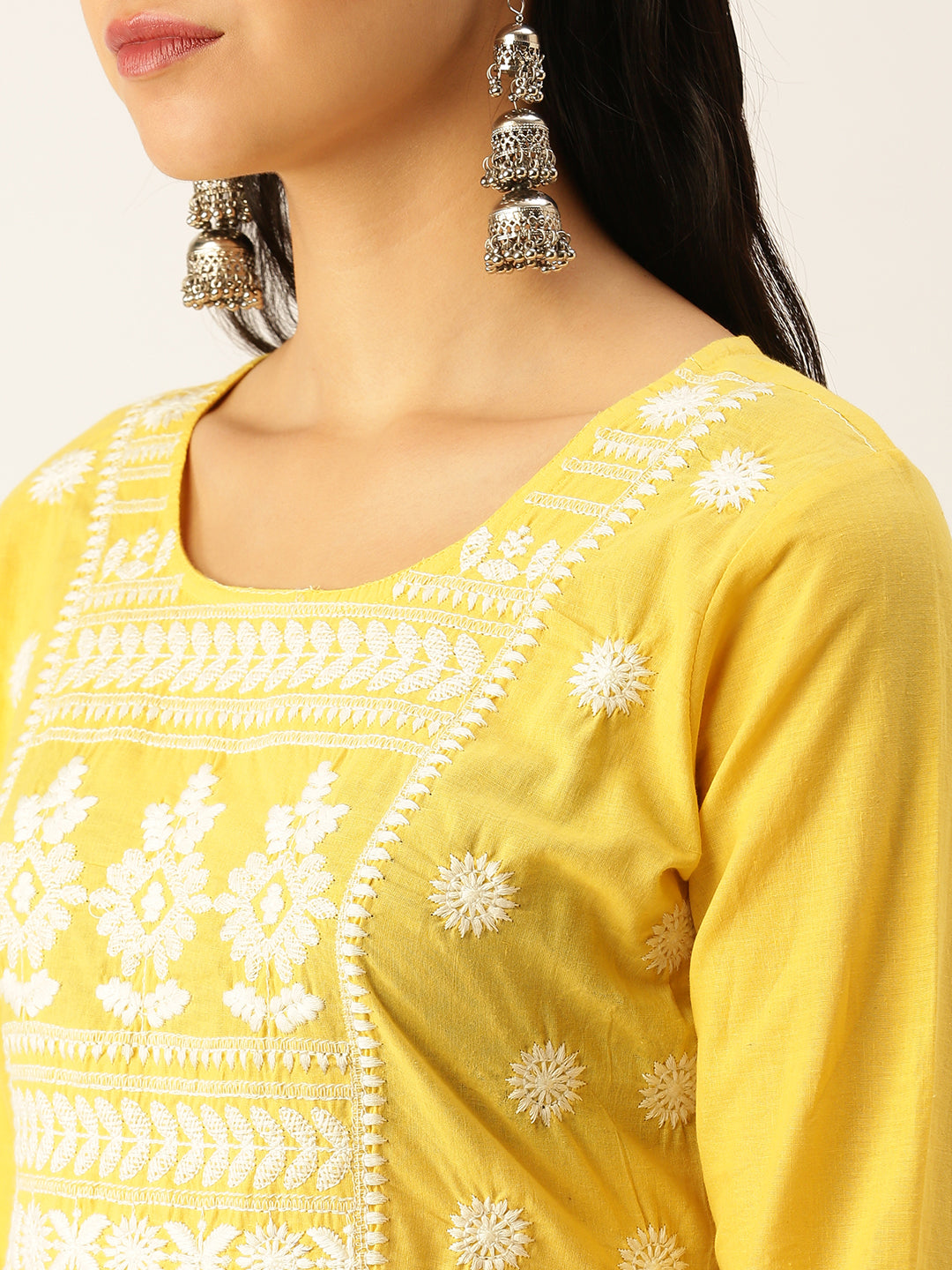 Women's Yellow Solid Kurta Sets