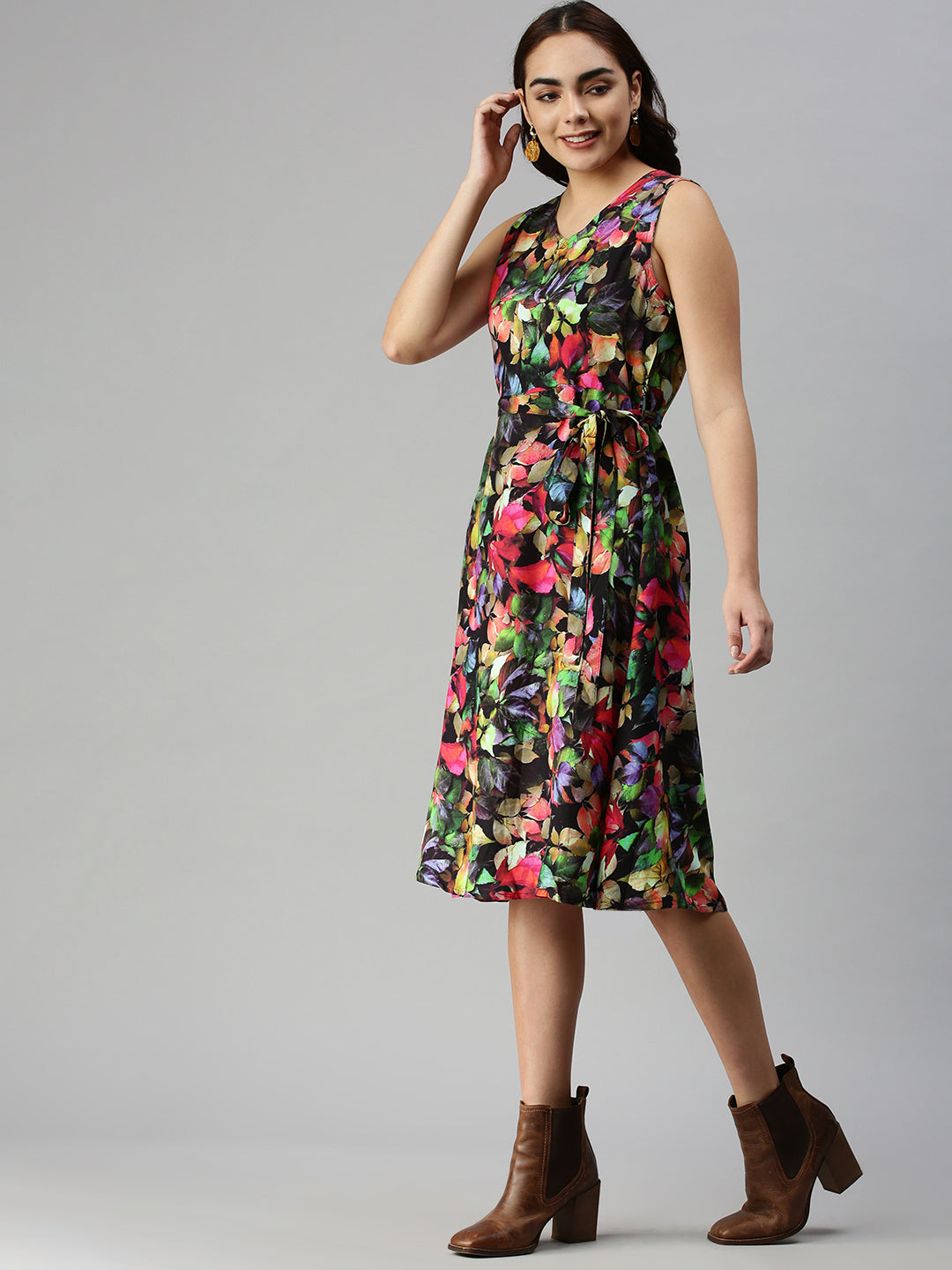 Women's Multi Printed A-Line Dress