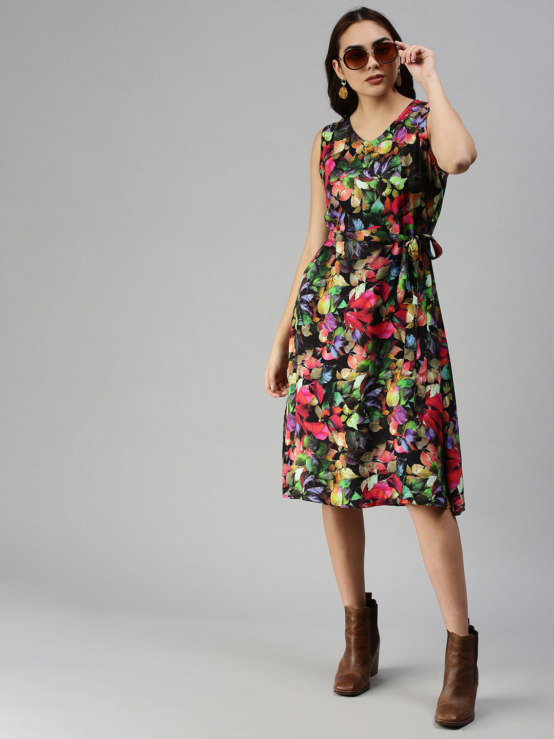 Women's Multi Printed A-Line Dress