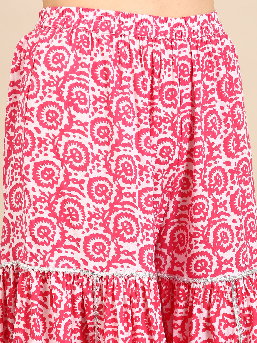 Women's Pink Printed Kurta Set