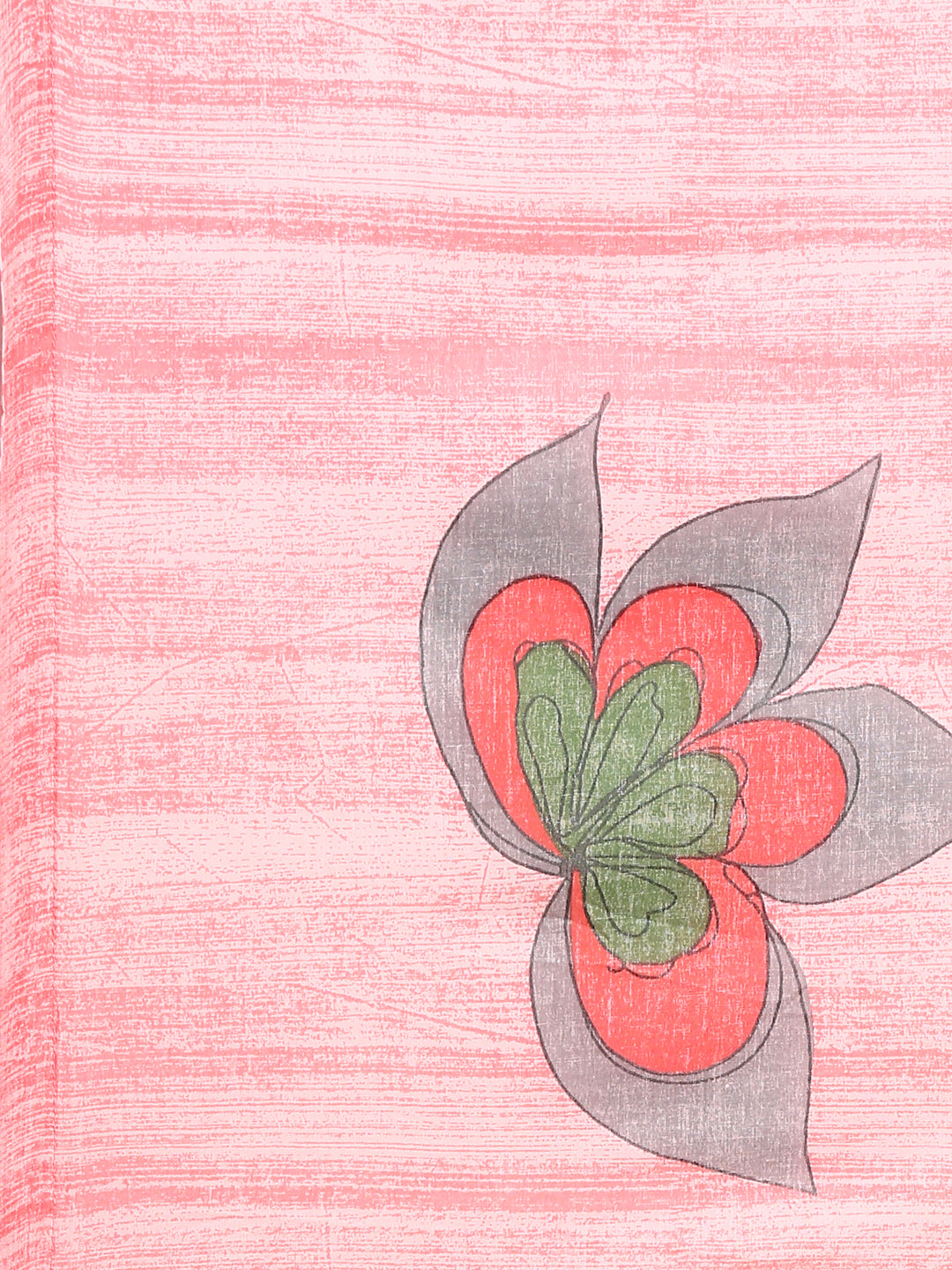 Women's Coral Floral Printed Thread Work Pure Cotton Kurta Set With Dupatta