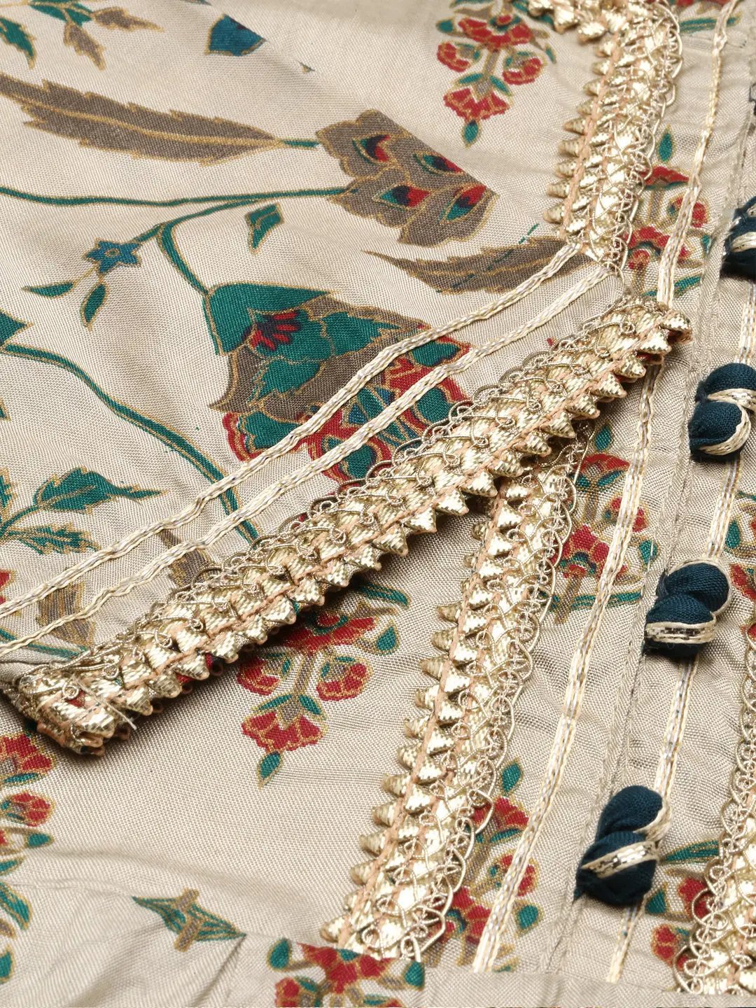 Women's Metallic Printed Anarkali Kurta