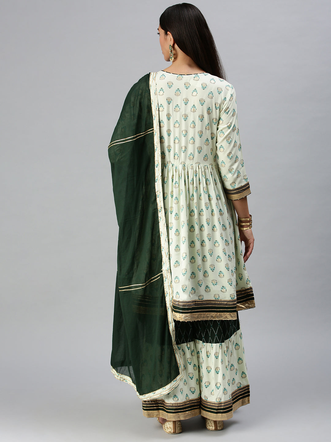 Women's Green Printed Kurta Sets