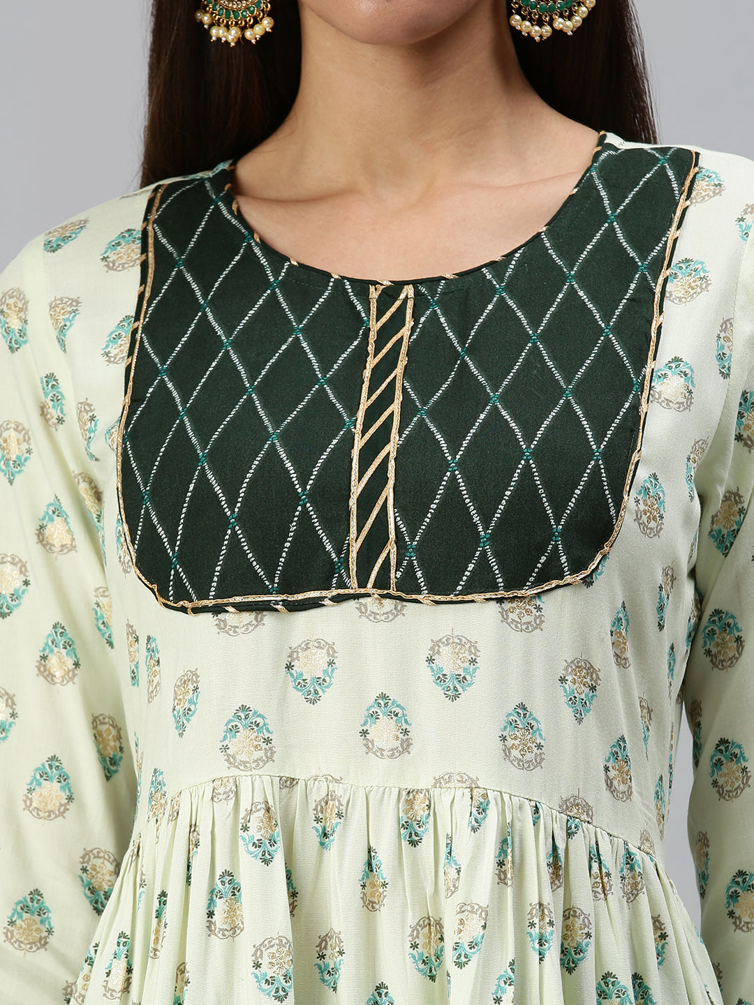 Women's Green Printed Kurta Sets