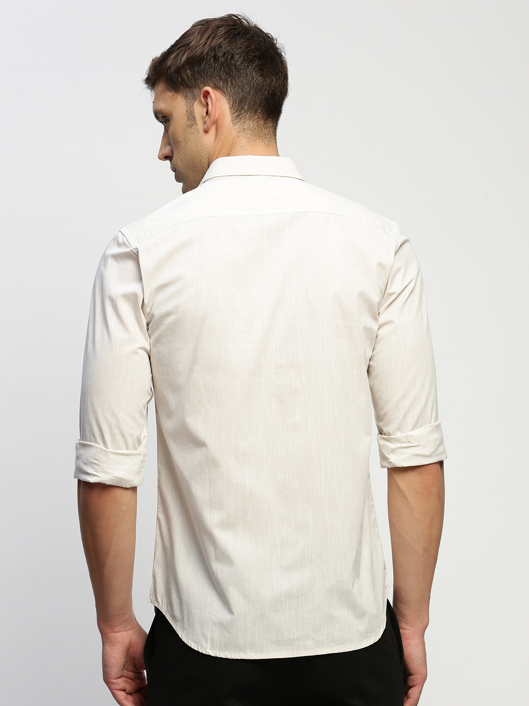 Men White Solid Shirt