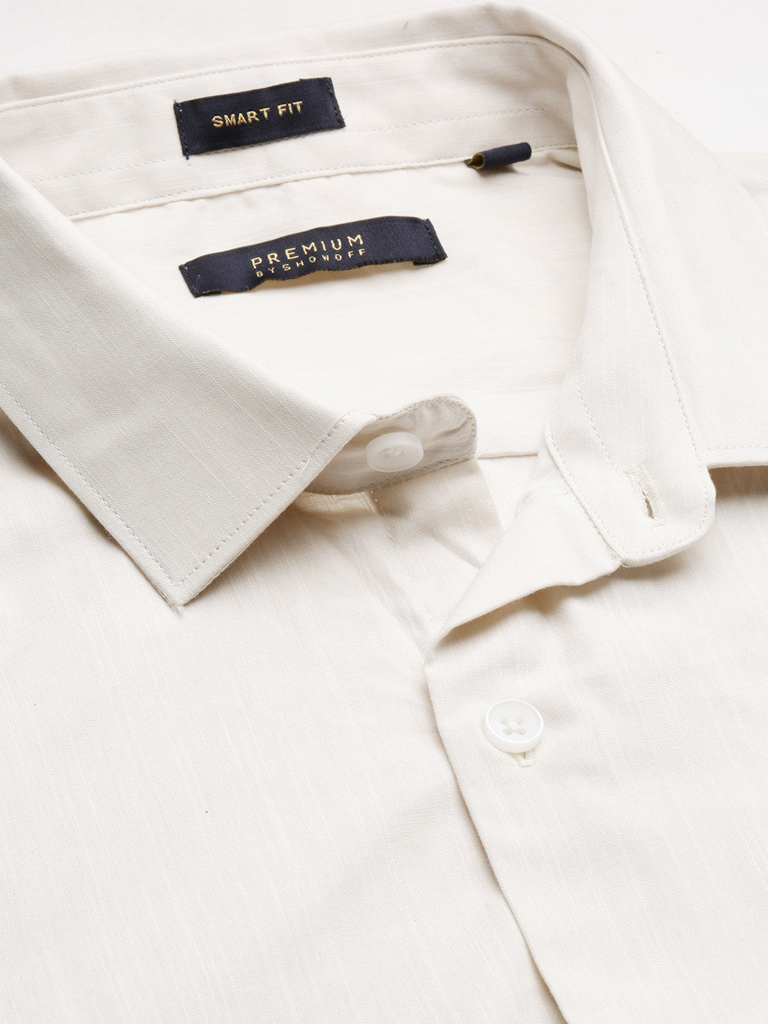 Men White Solid Shirt