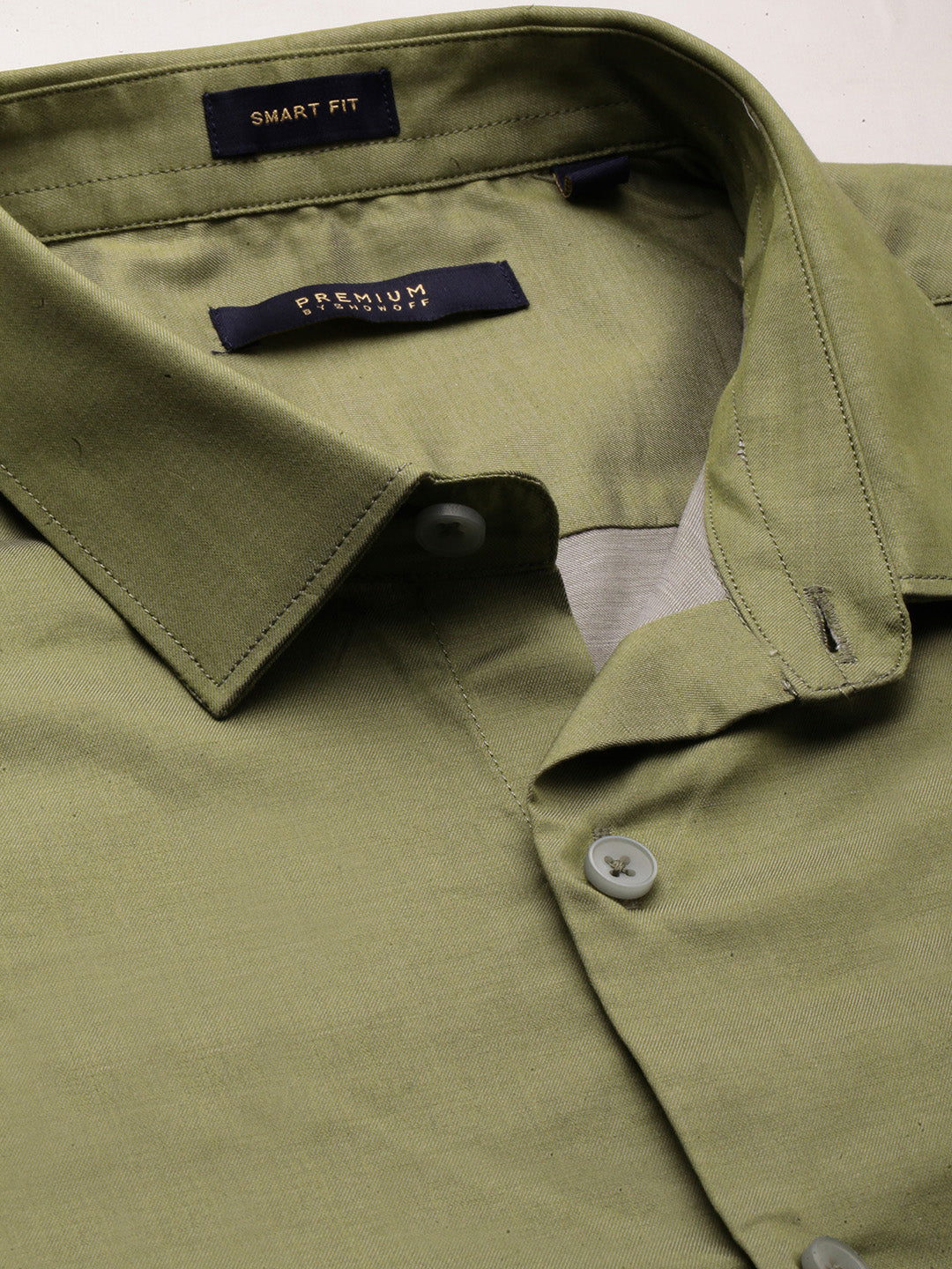 Men Green Solid Shirt