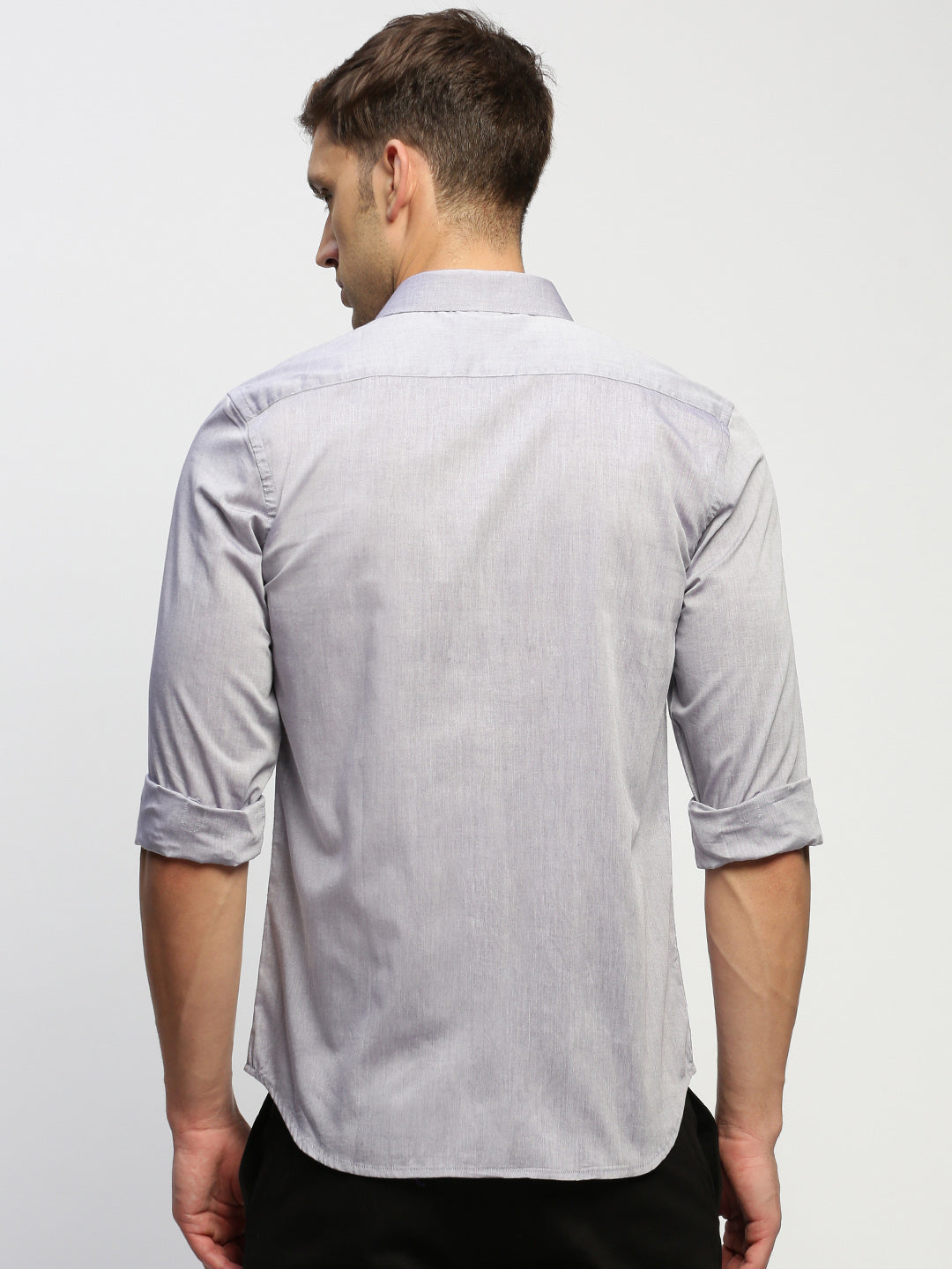 Men Grey Solid Shirt