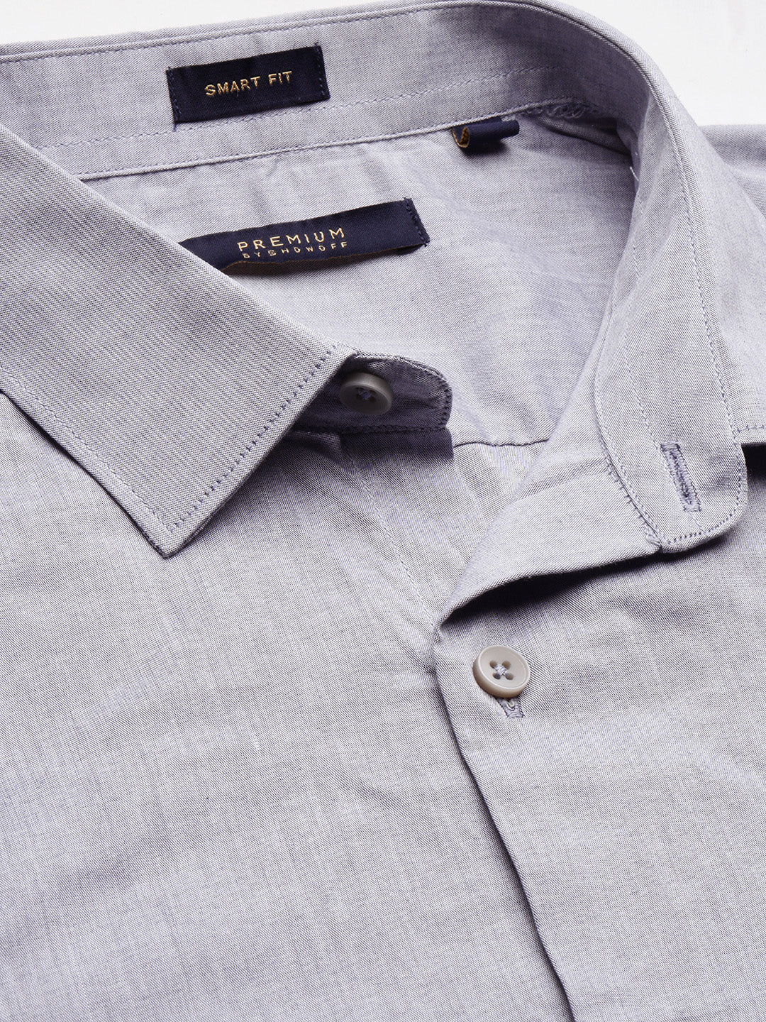 Men Grey Solid Shirt