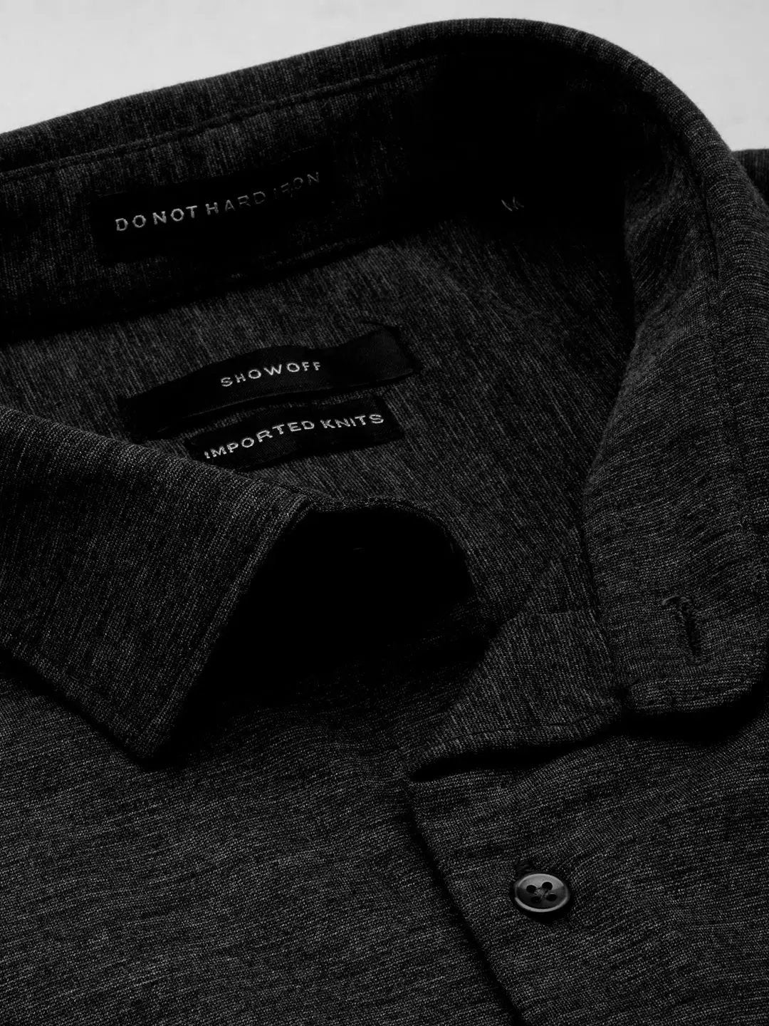 Men's Grey Solid Casual Shirt