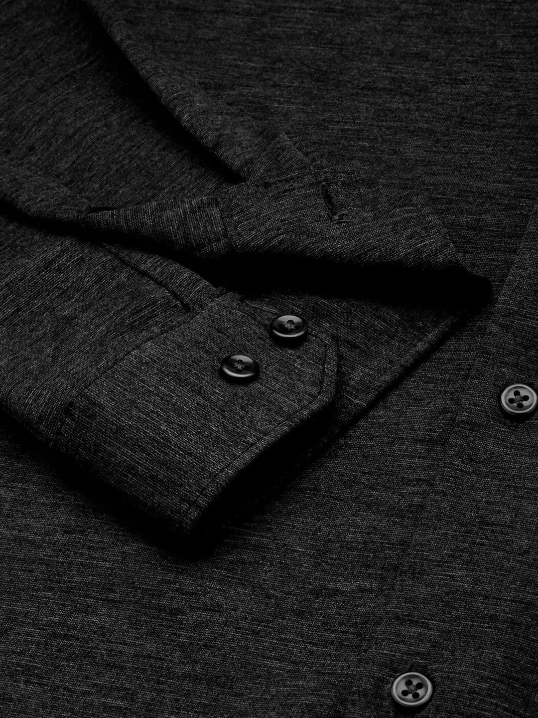 Men's Grey Solid Casual Shirt