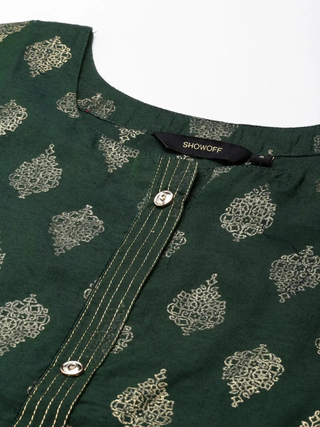 Women's Green Printed Straight Kurta
