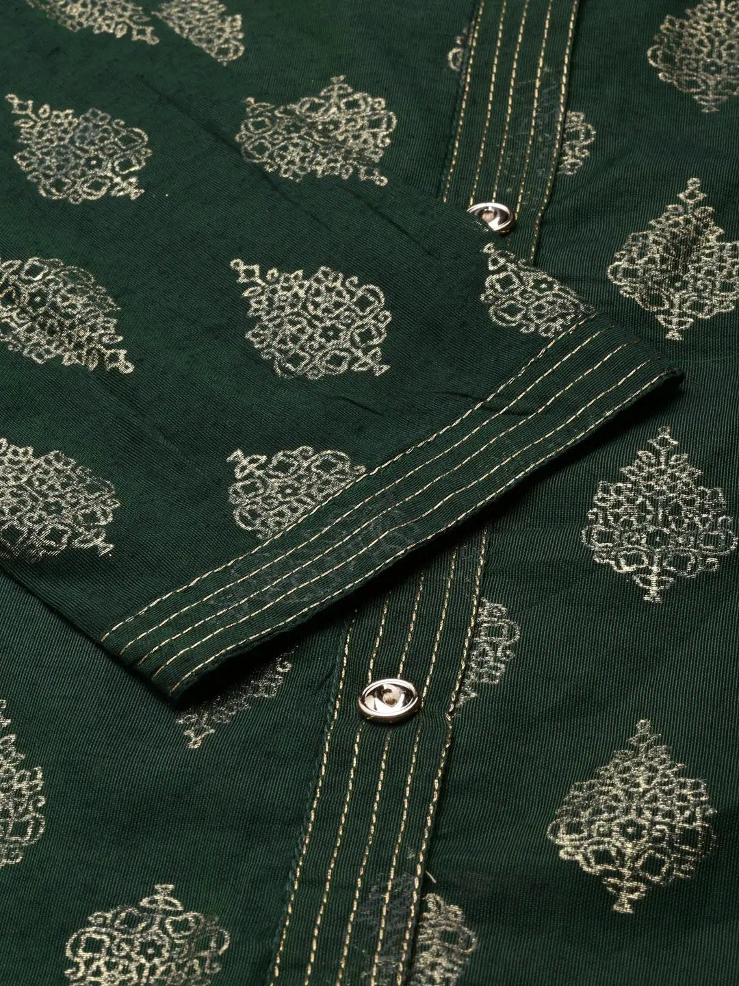 Women's Green Printed Straight Kurta