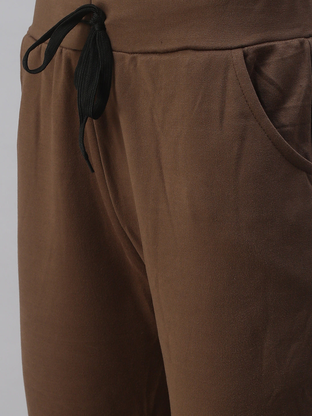 Women's Brown Solid Track Pants