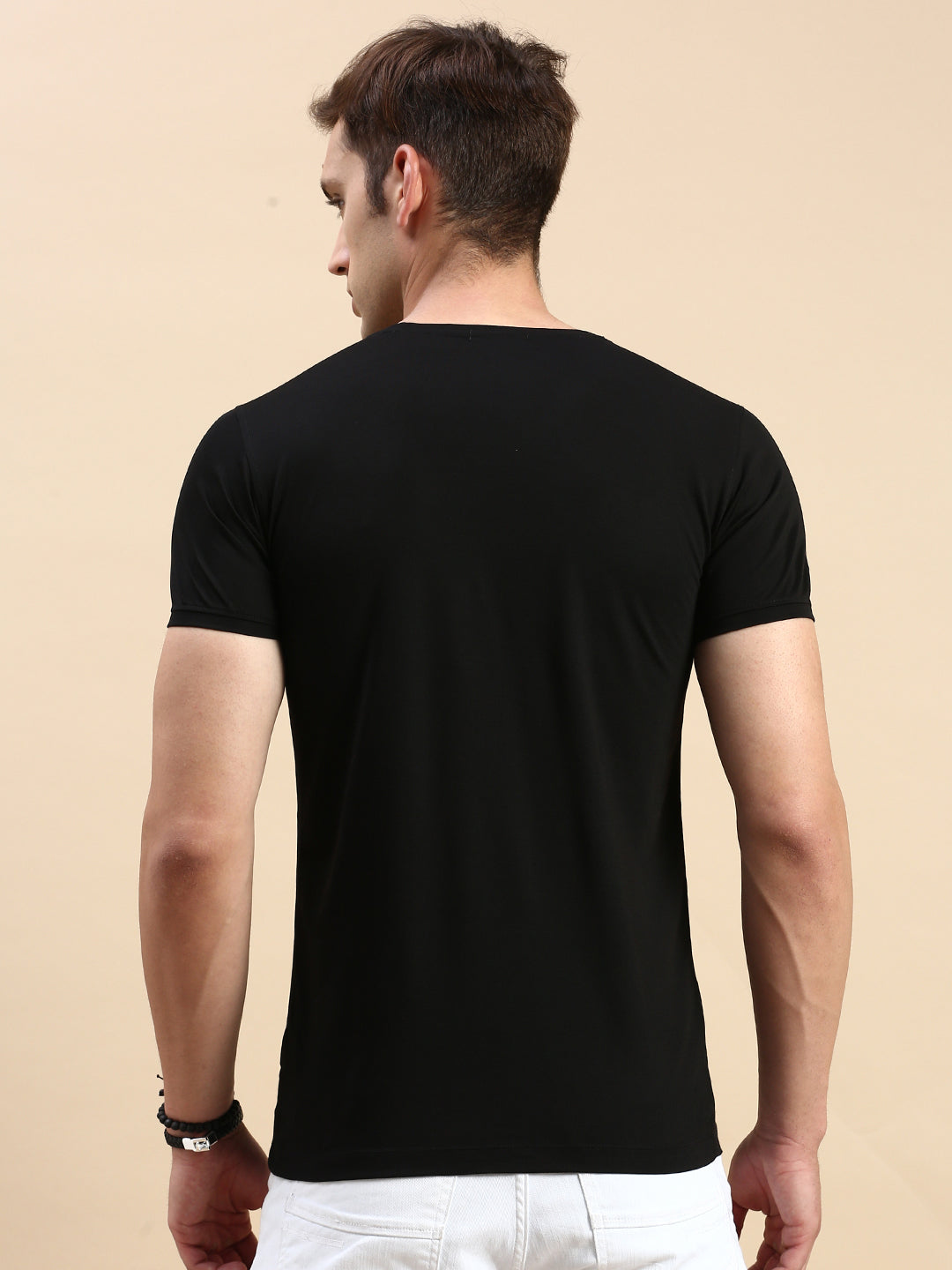 Men Black Printed T Shirt