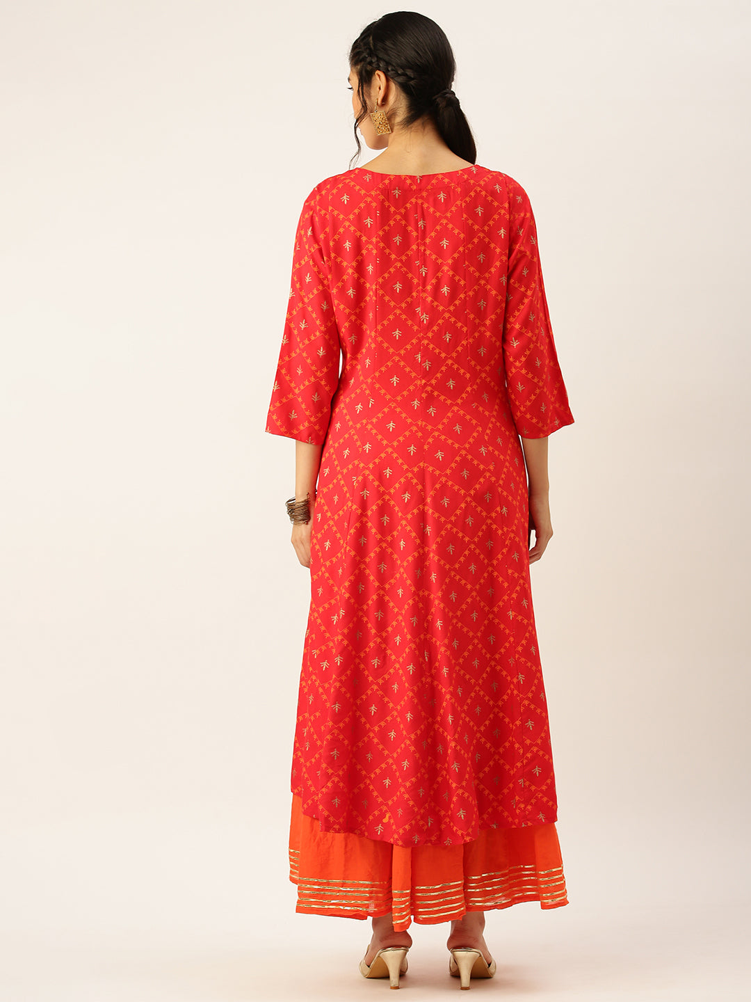 Women's Red Printed Kurta Sets